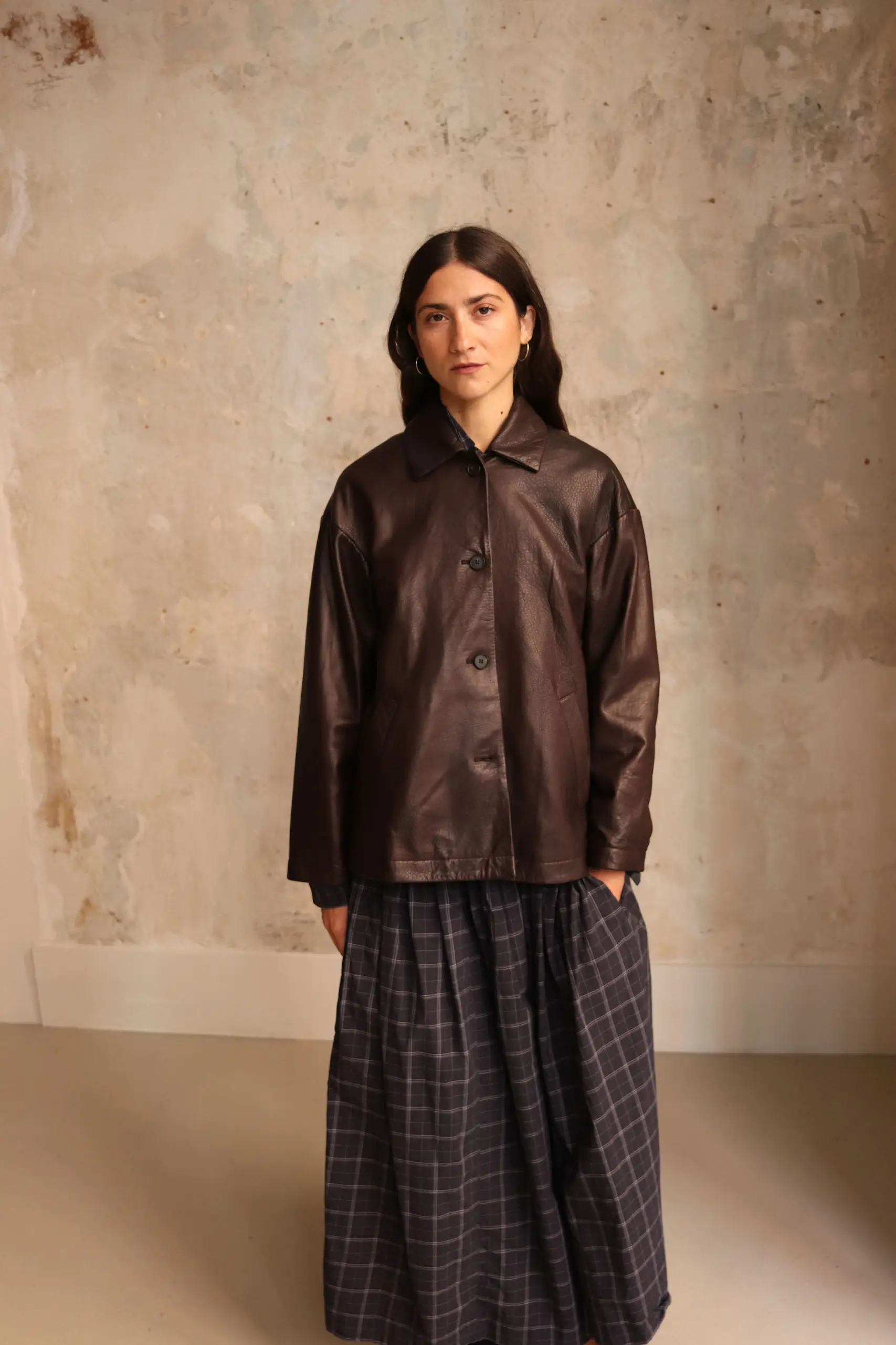 Bergfabel - LEATHER ULI JACKET BFWMJ211/ M02 - BROWN