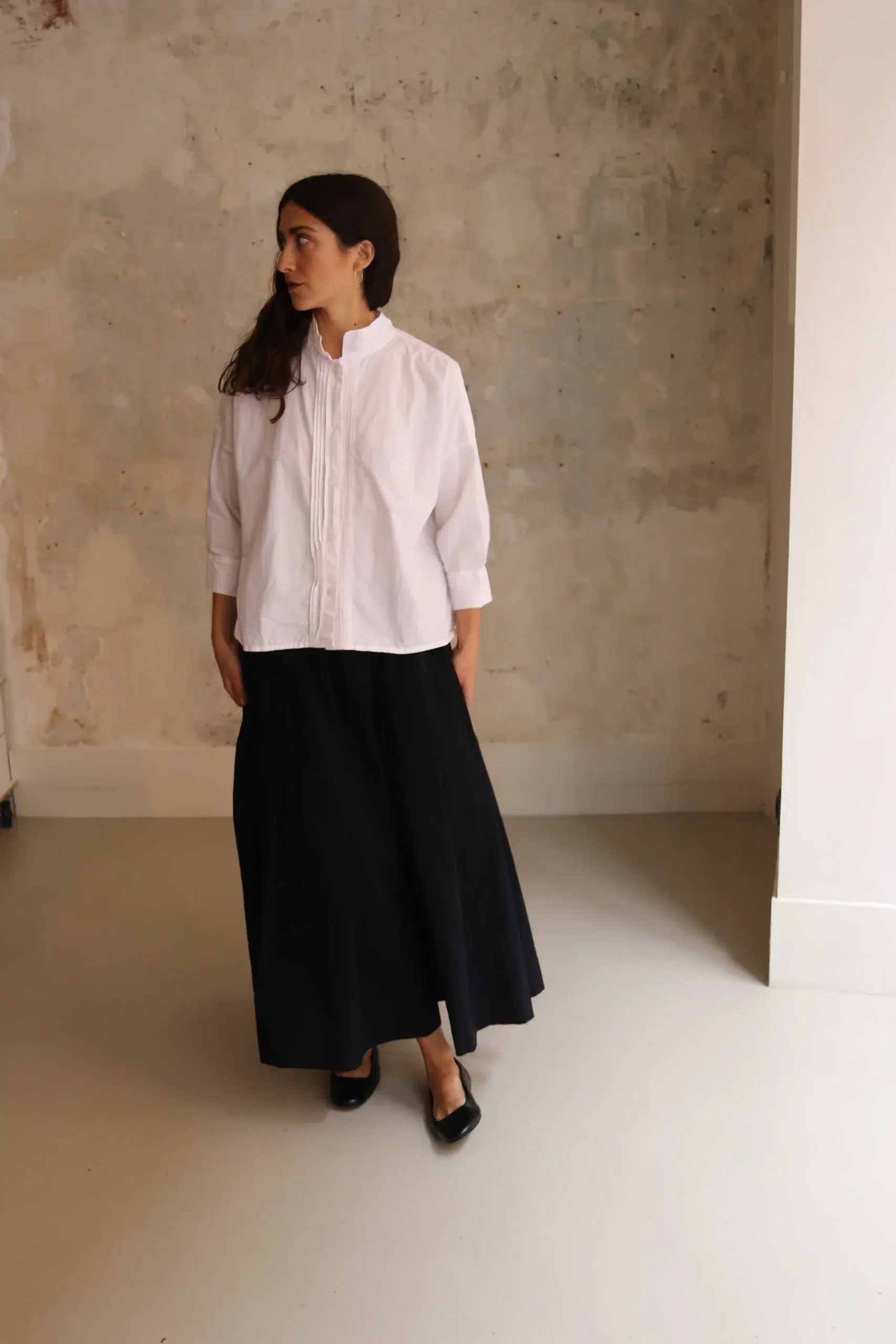 Bergfabel - MATILDE SKIRT BFWSK179/ 263 - BLACK NAVY STRIP