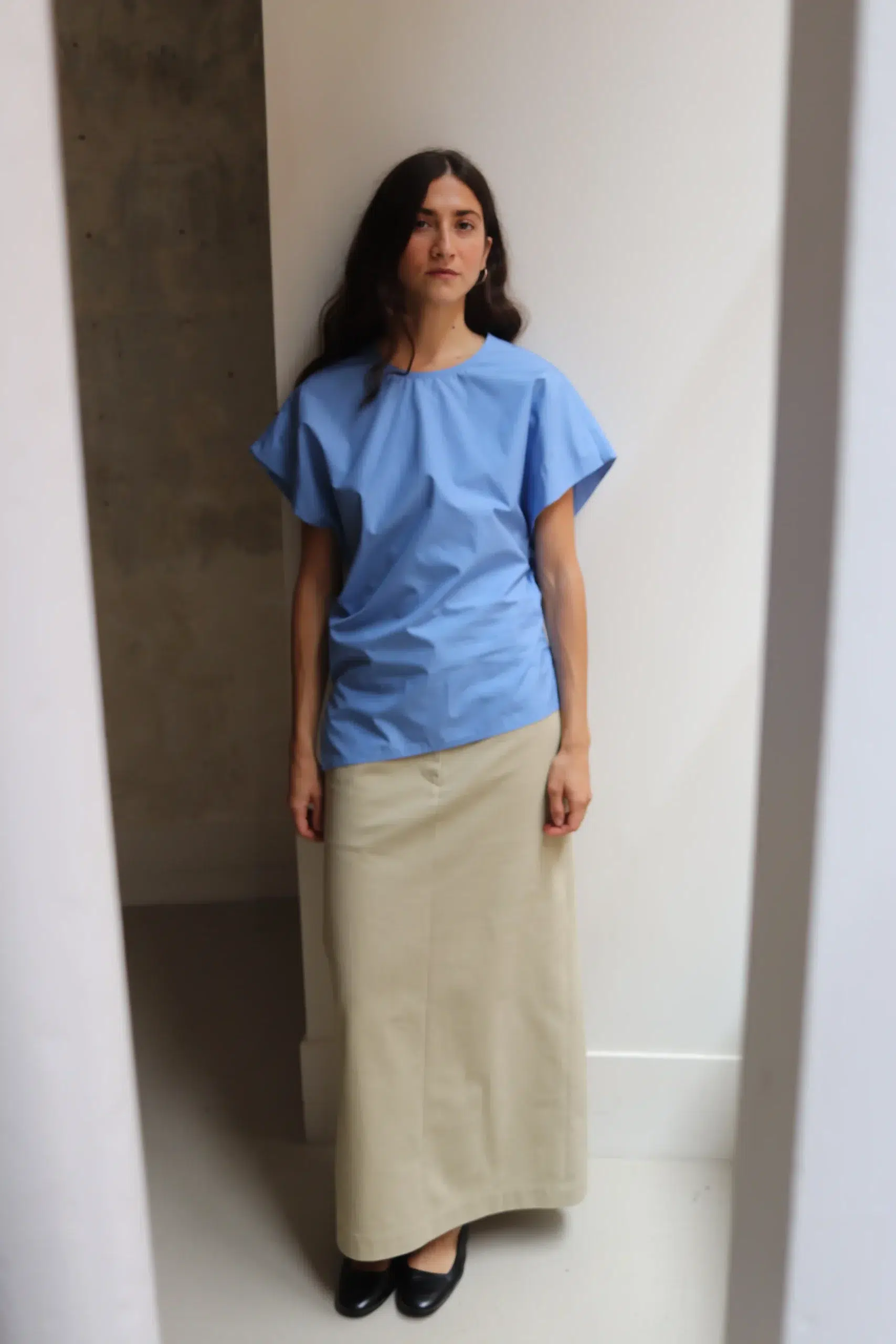 Ylève - FINX COTTON WEATHER ASYMMETRY P/O SH - SAX