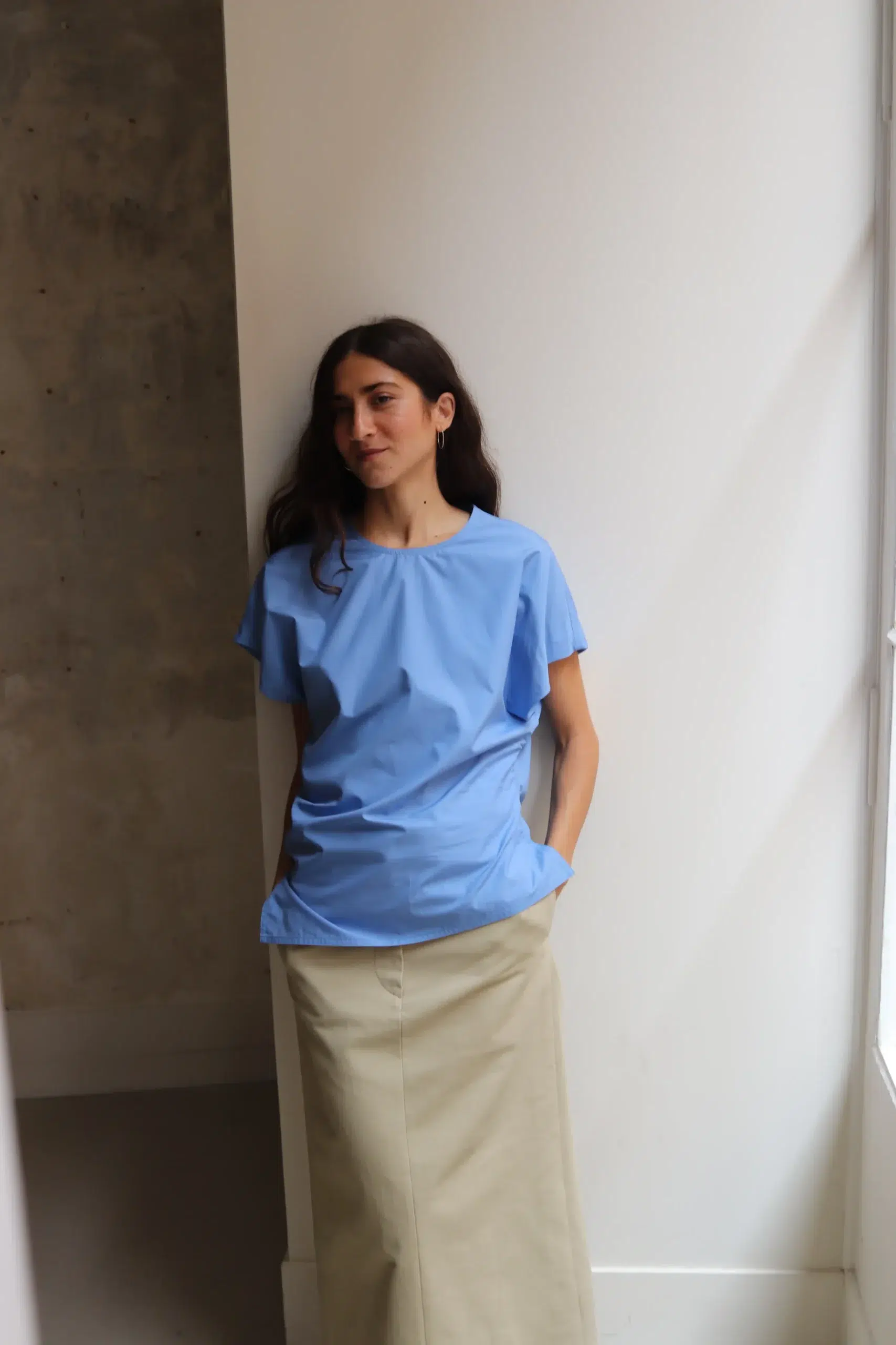 Ylève - FINX COTTON WEATHER ASYMMETRY P/O SH - SAX