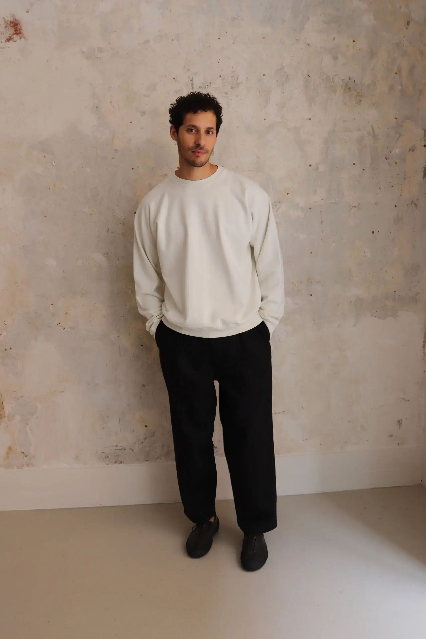 Ylève - 17061 66002 ORGANIC COTTON SUN FADED SWEAT P/O - Ceramic