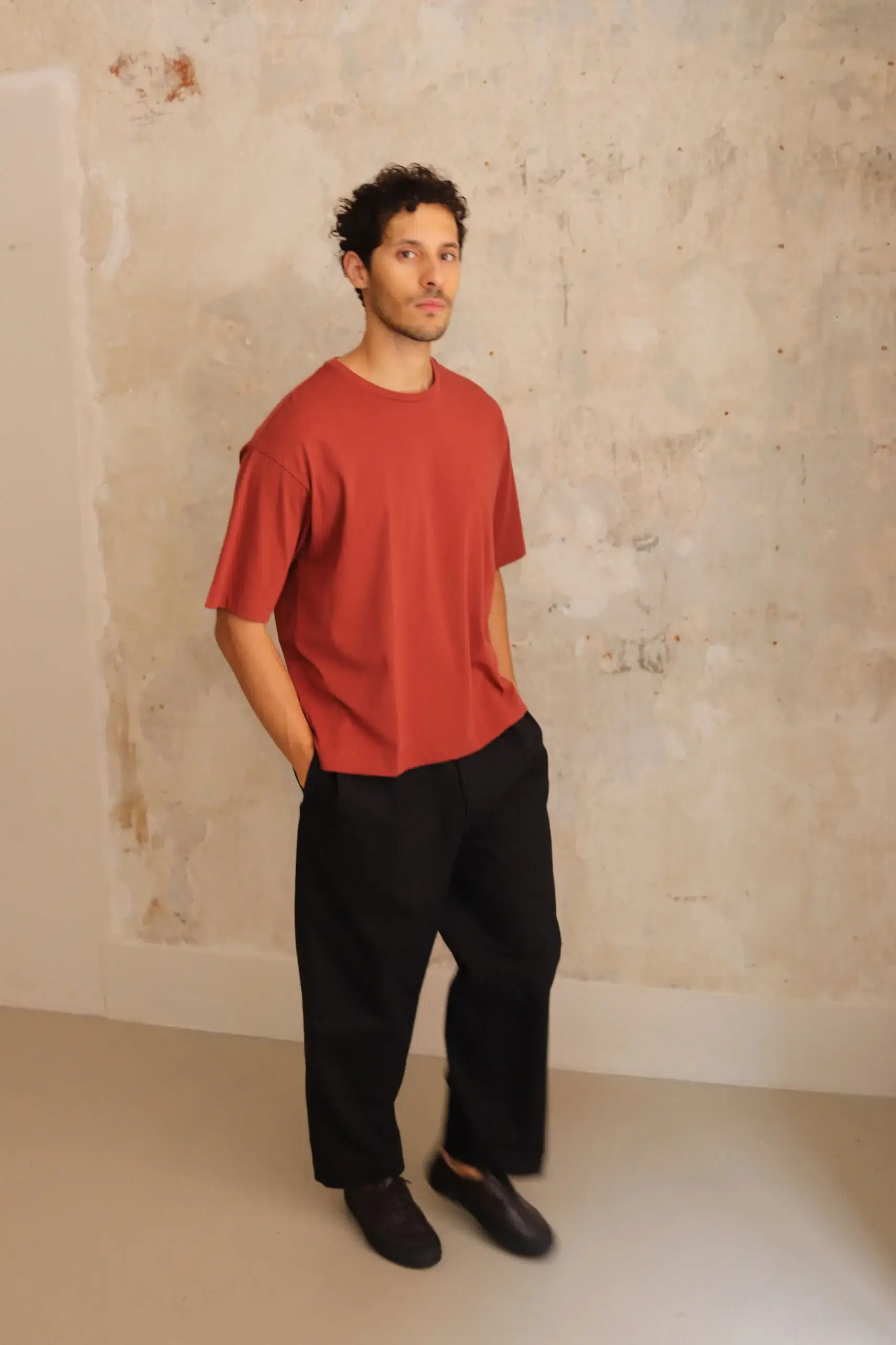 Ylève - ORGANIC COTTON BIO LOOSE T - Terracotta