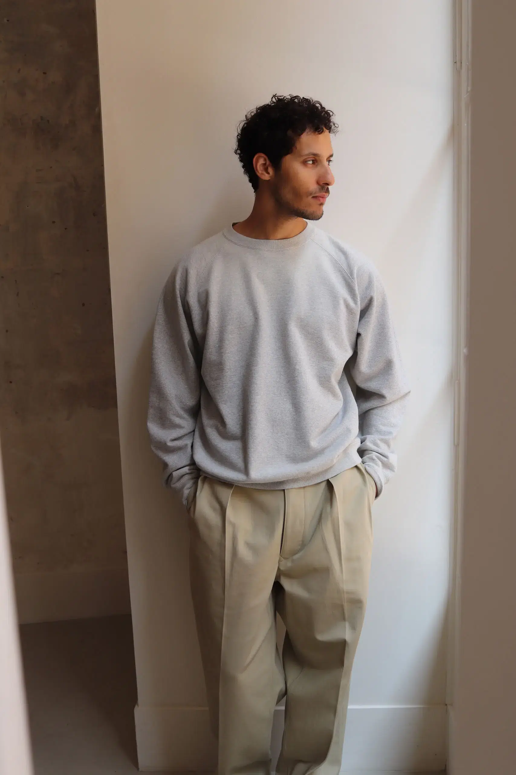 Ylève - 17061 66002 ORGANIC COTTON SUN FADED SWEAT P/O - Heather