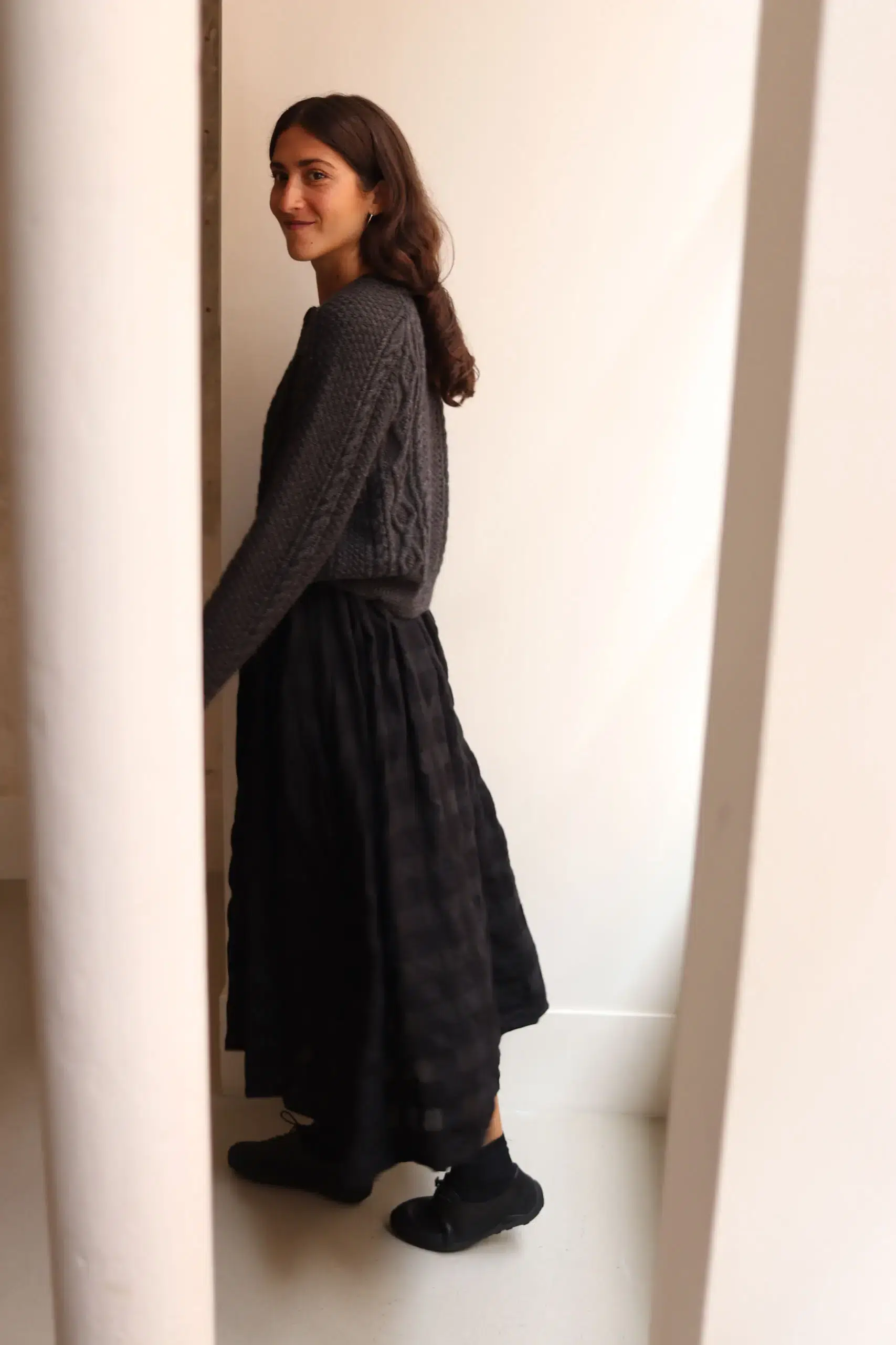 Sono - SKYE SKIRT 8021 - BLACK ON BLACK