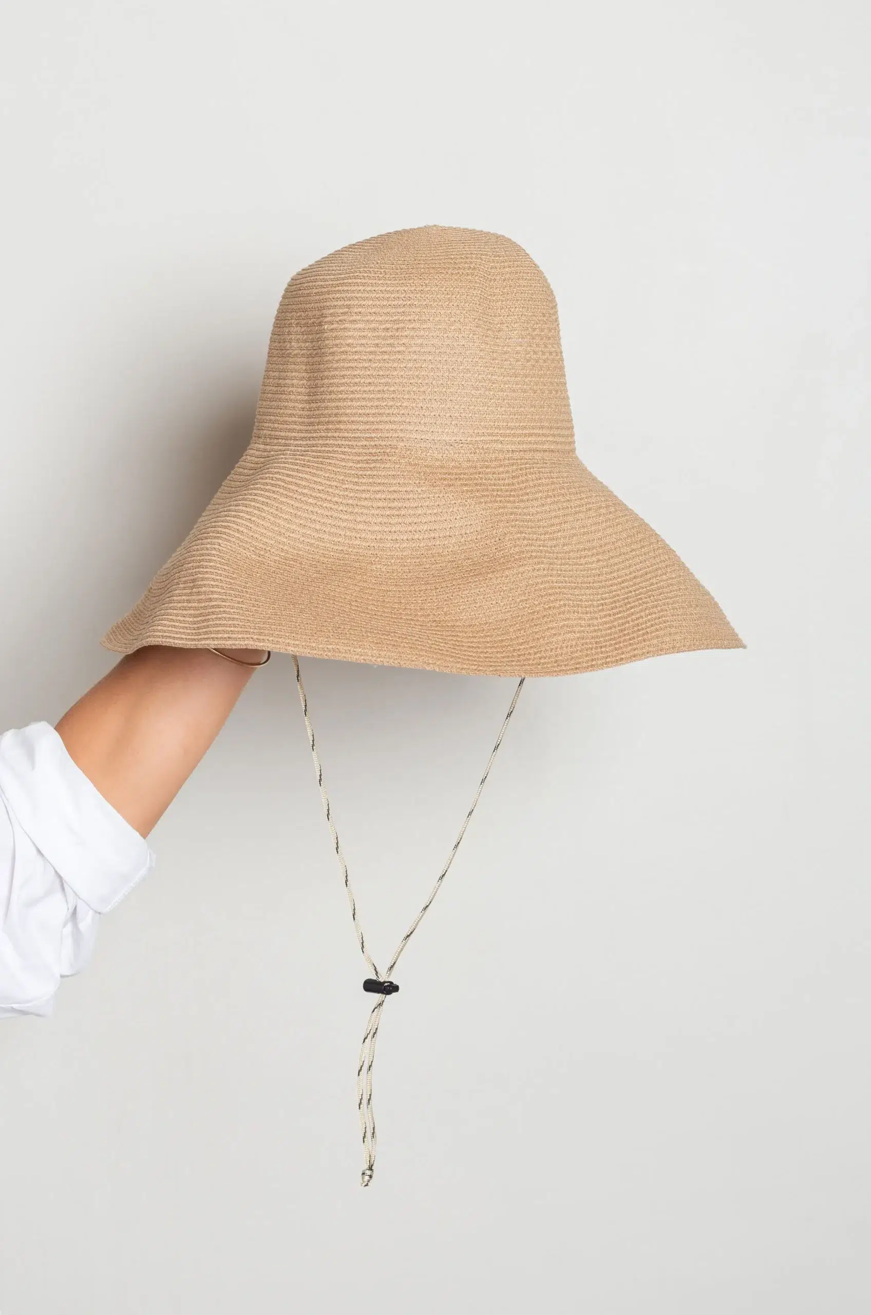 Câbleami - ORGANIC COTTON BRAID CAPELINE WIDE BRIM - BEIGE