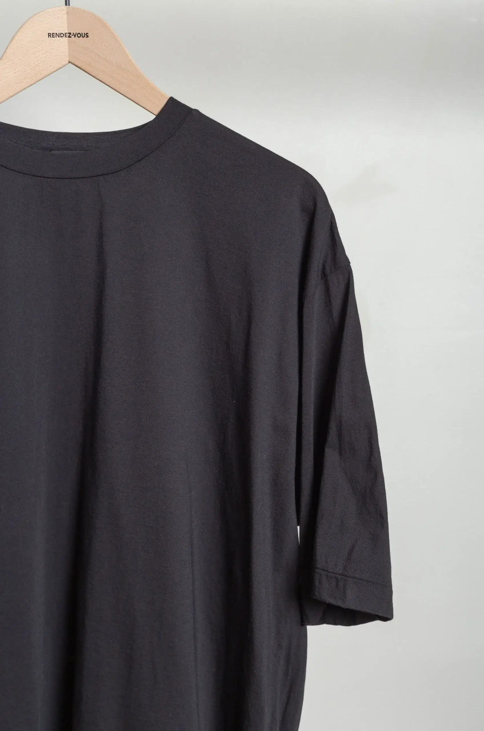 Comoli - Thin Cotton T-Shirt D01-05040 - BLACK