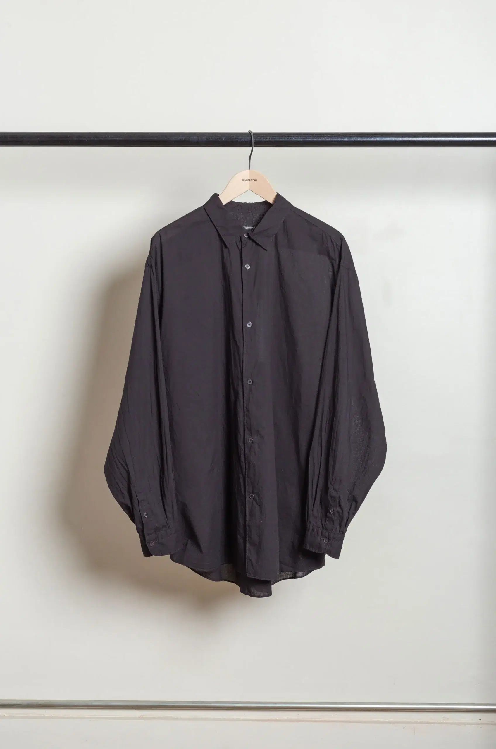 Comoli - KHADI Cotton COMOLI Shirt D01-02010 - BLACK