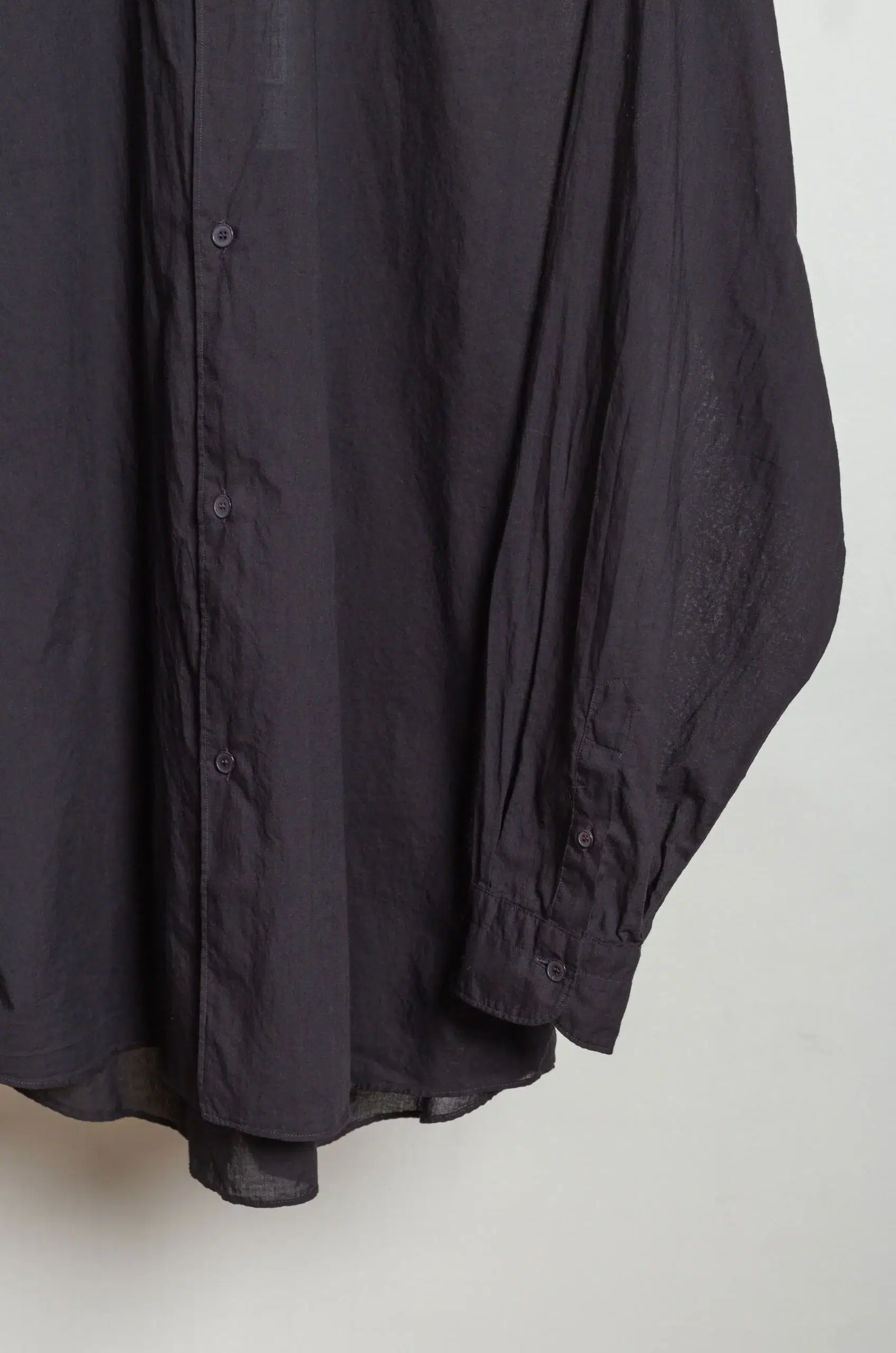 Comoli - KHADI Cotton COMOLI Shirt D01-02010 - BLACK