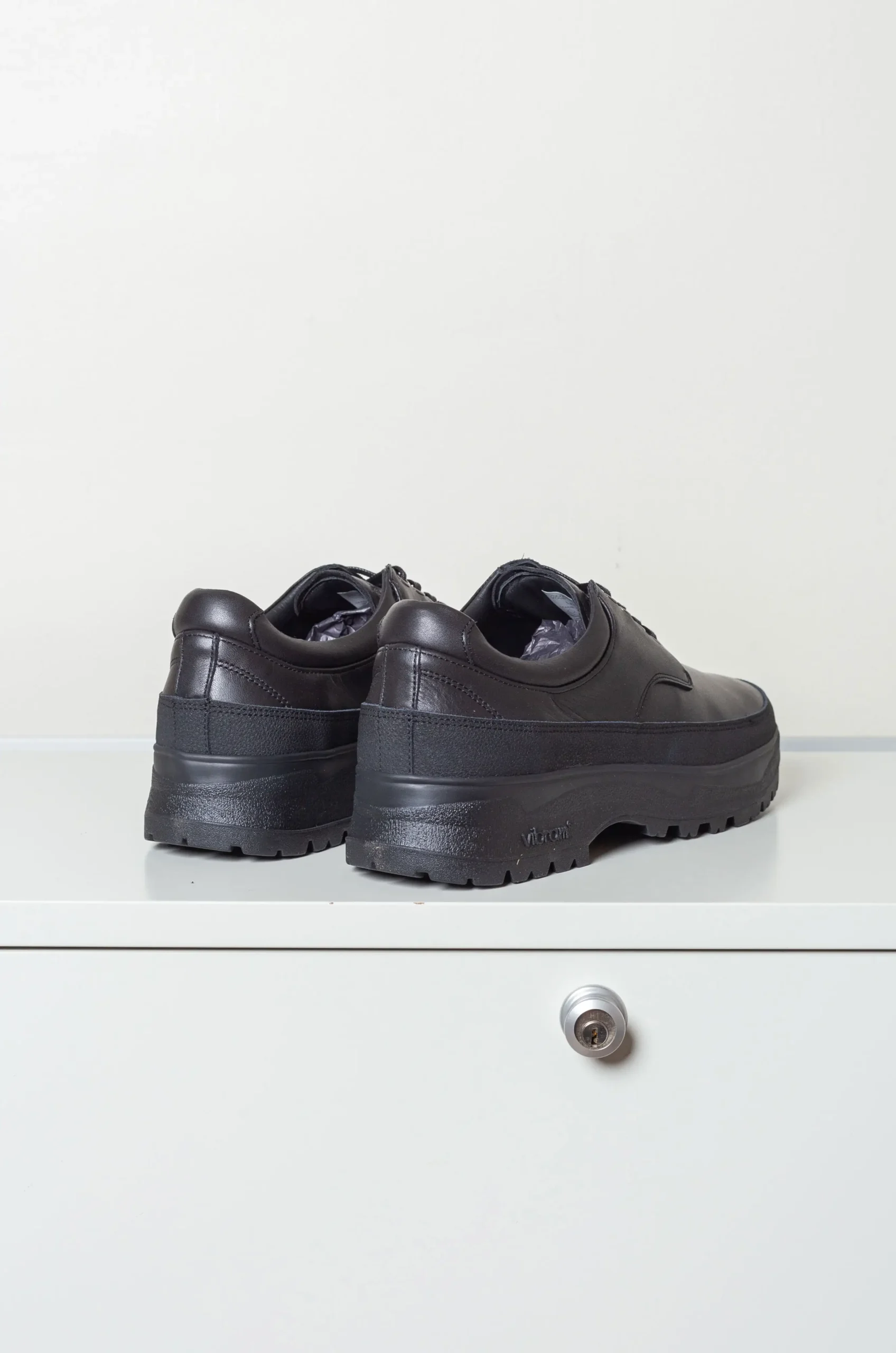 Tarvas - MEN DERBY LEATHER - BLACK