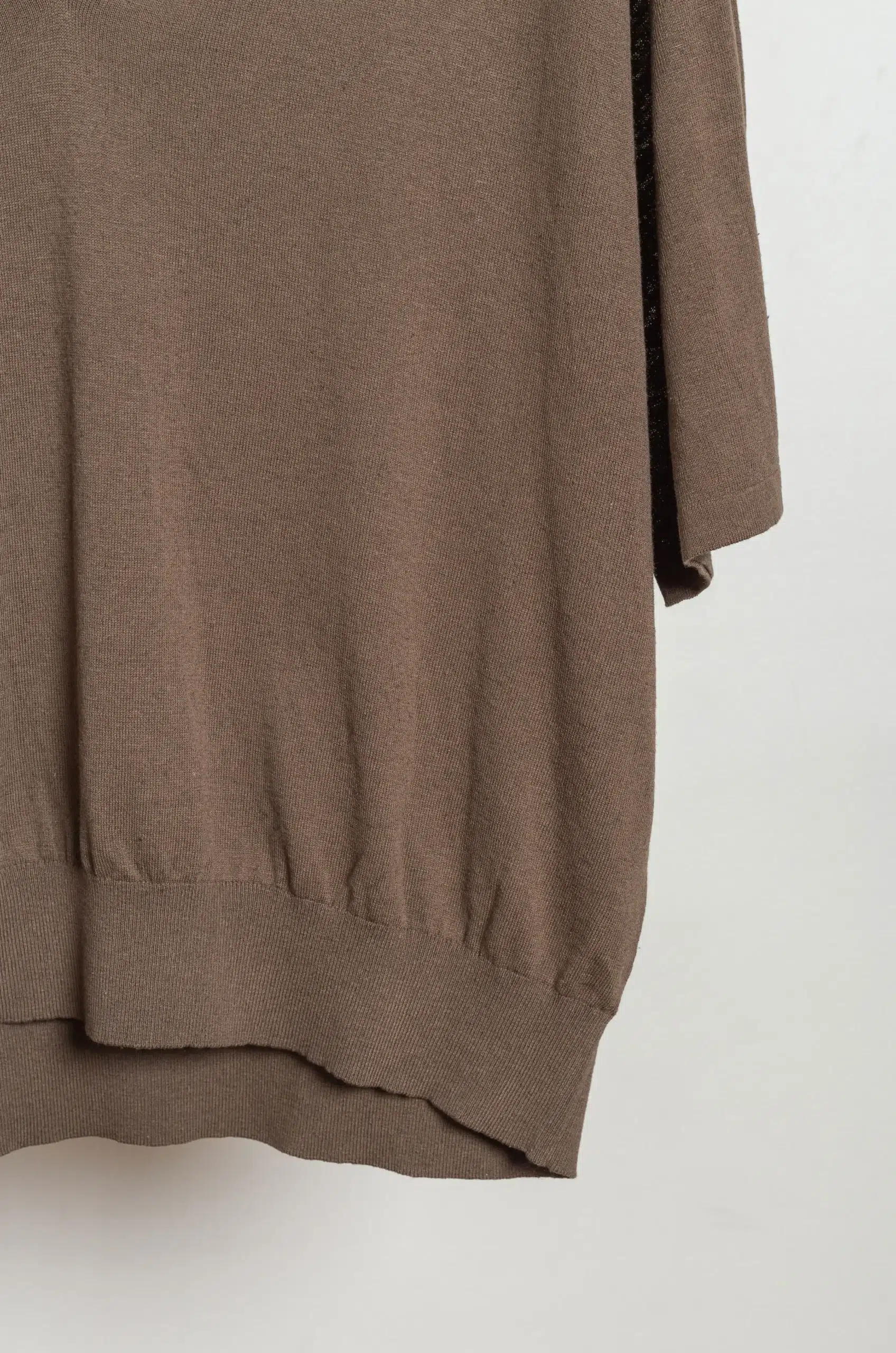 Ylève - COTTON LINEN KN SKIPPER POLO - Khaki
