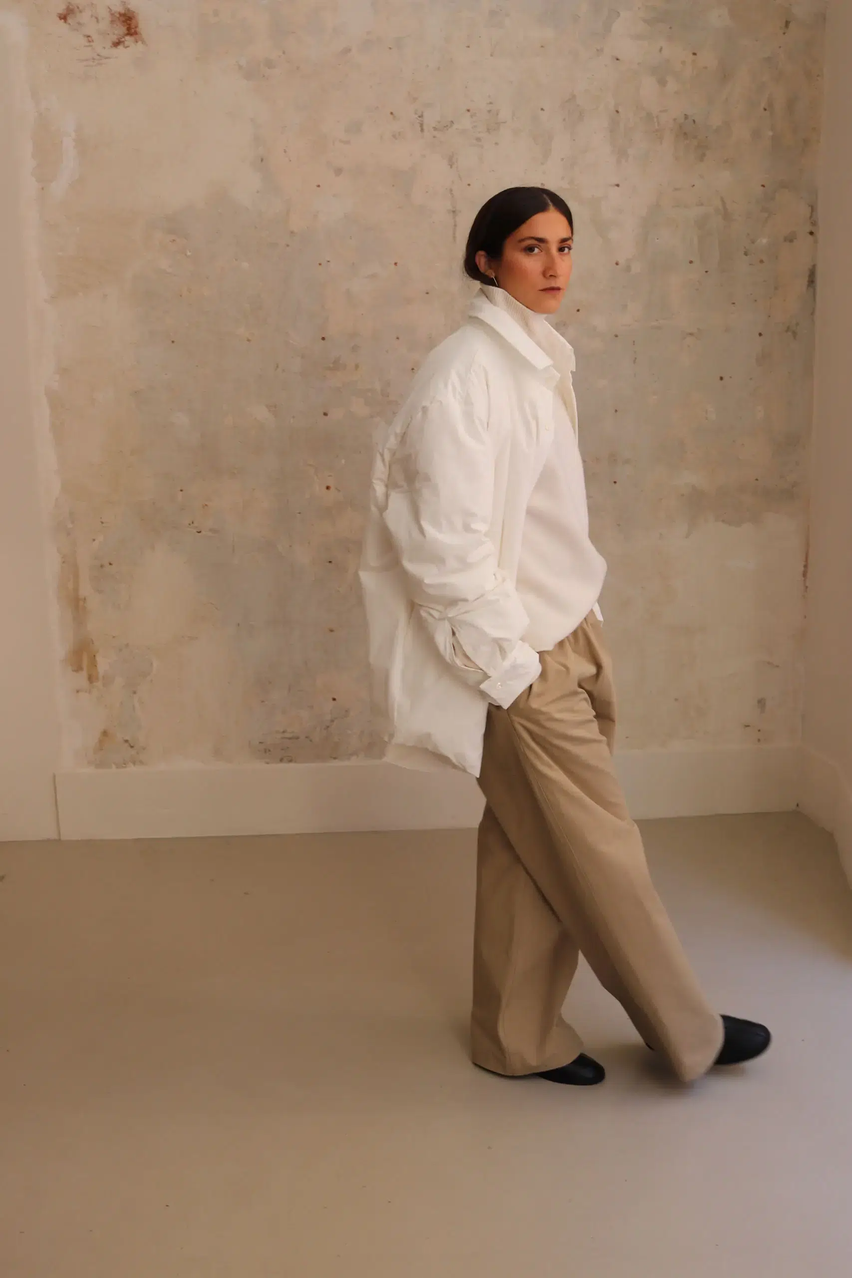 Sofie D'Hoore - ORLI-DOTA Shirt-Style Light Weight Down Jacket - OFF WHITE/SNOW
