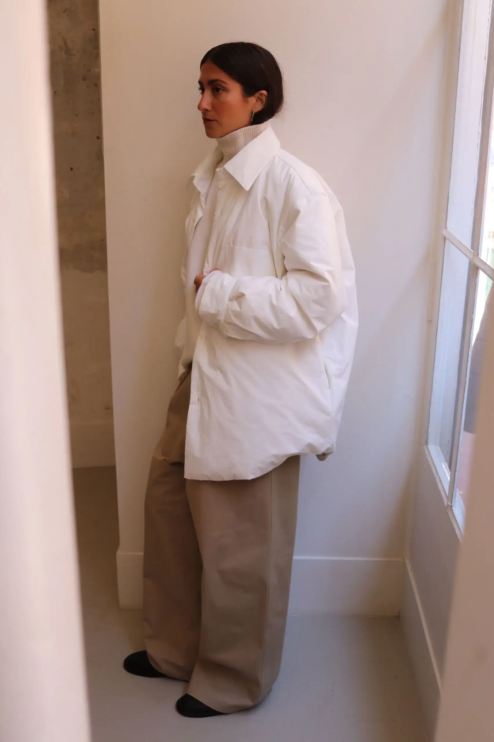 Sofie D'Hoore - ORLI-DOTA Shirt-Style Light Weight Down Jacket - OFF WHITE/SNOW