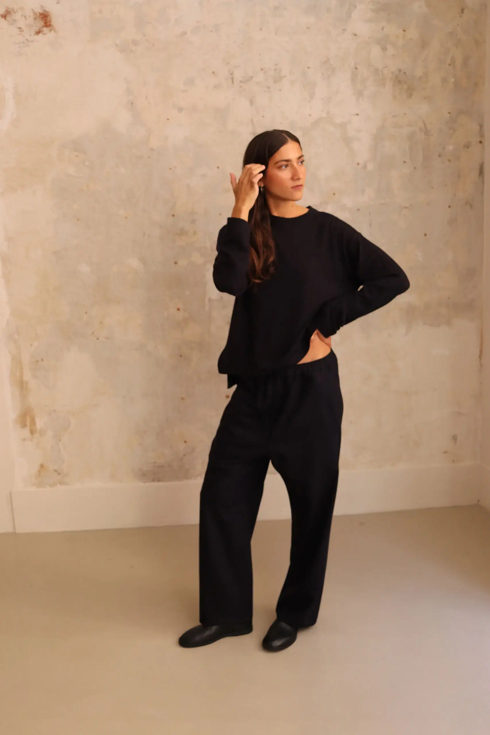 Sofie D'Hoore - POLO-WOOL Low Crotch Drawstring Pants - SAILOR