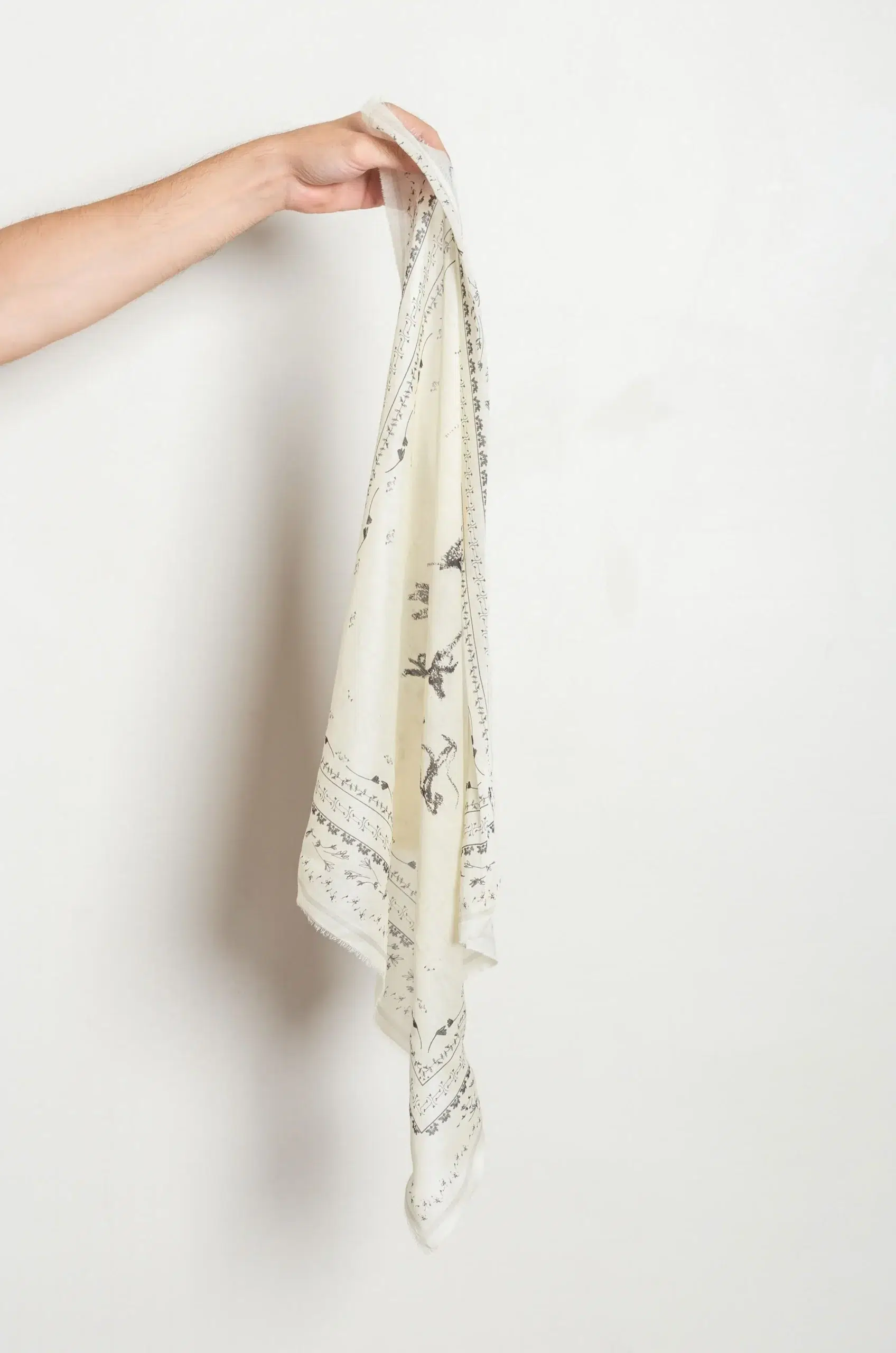 NITTO - BOUQUET PAISLAY FOULARD 65 x 65 - Off White
