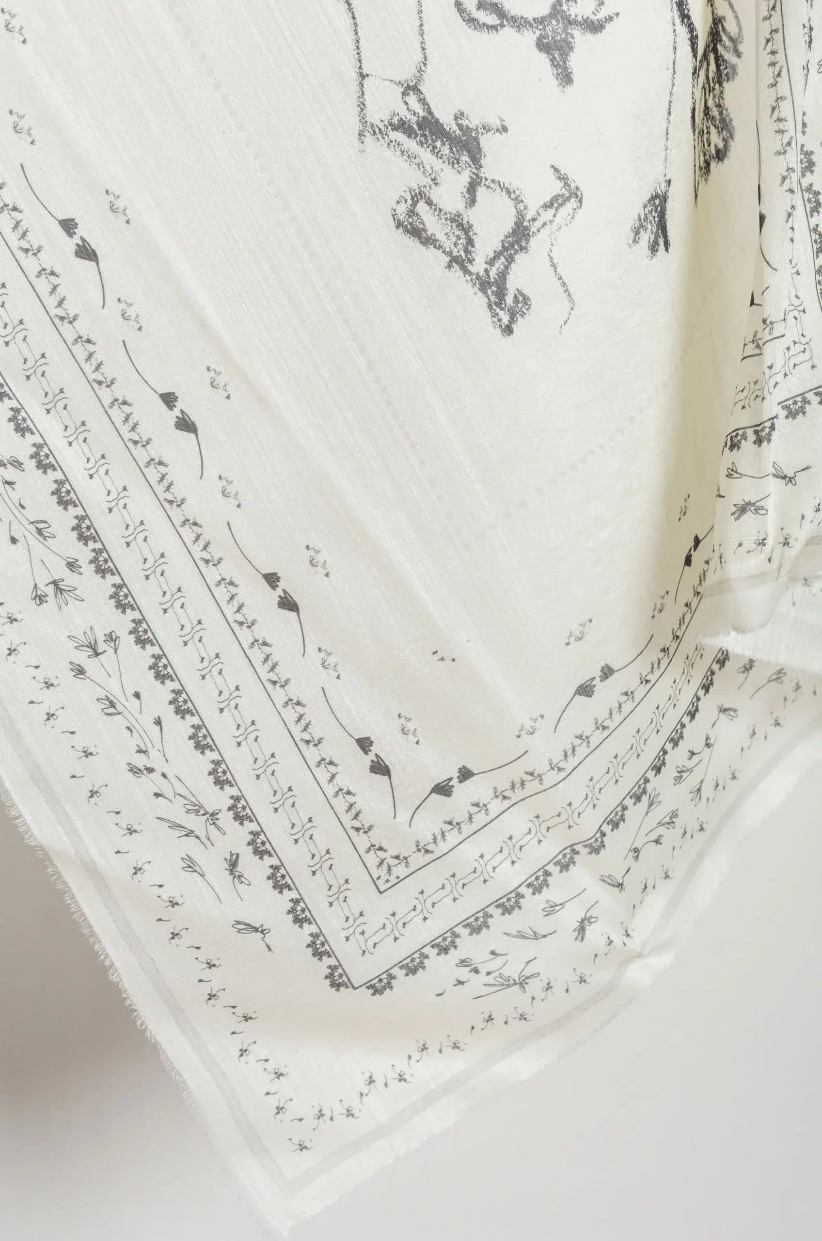 NITTO - BOUQUET PAISLAY FOULARD 65 x 65 - Off White