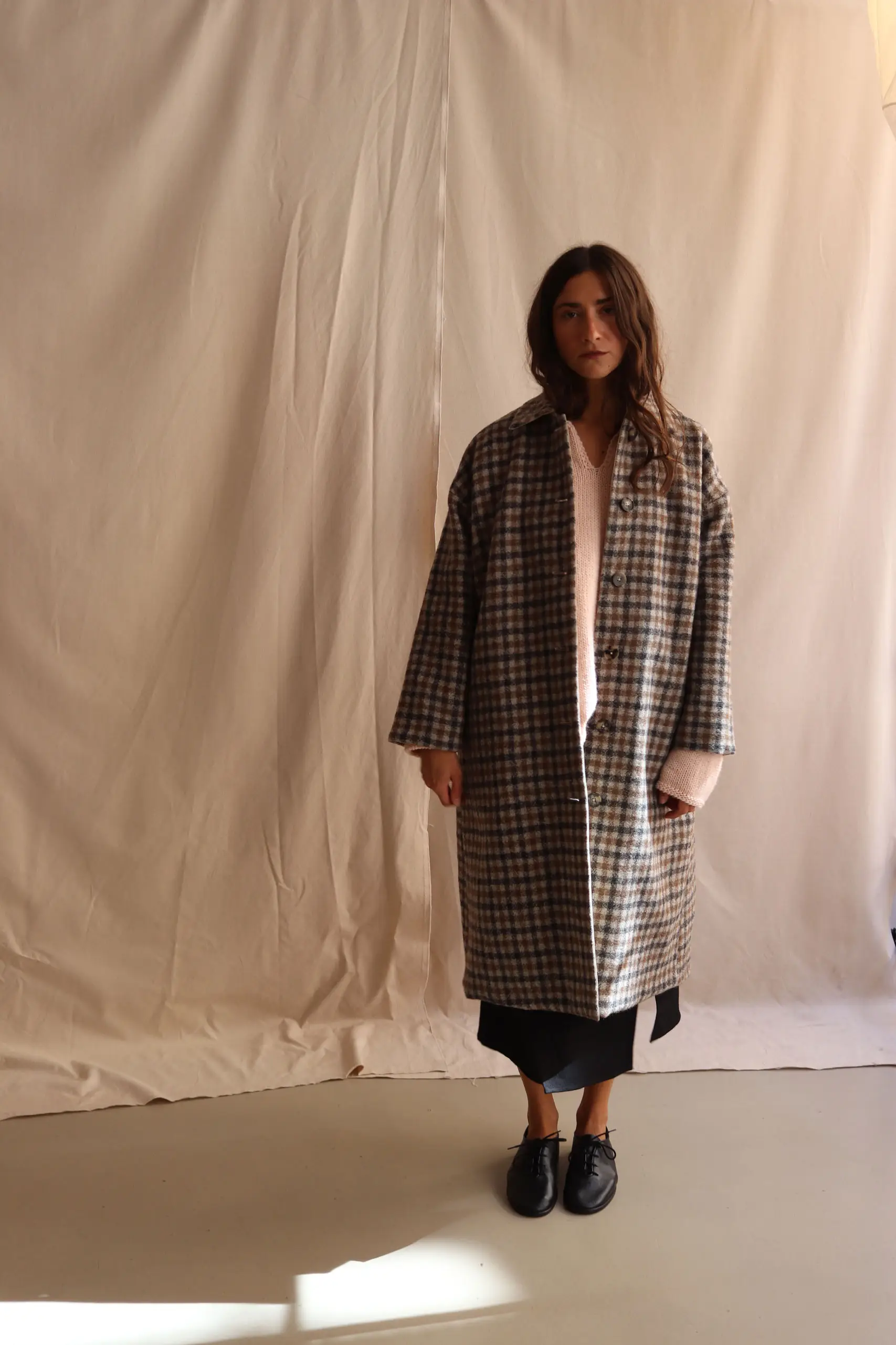 NITTO - ALMA COAT - BROWN GREY / SABBIA