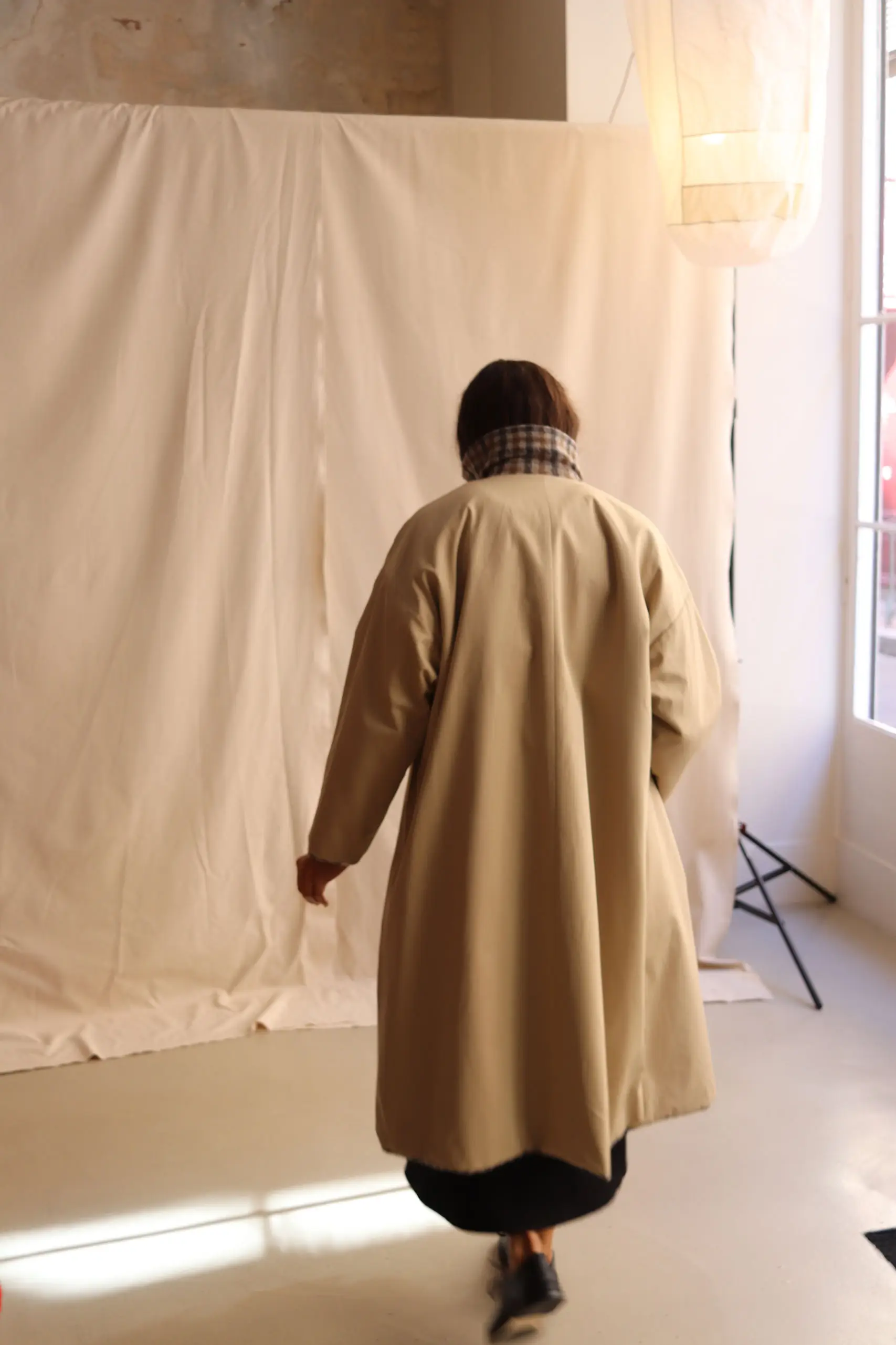 NITTO - ALMA COAT - BROWN GREY / SABBIA