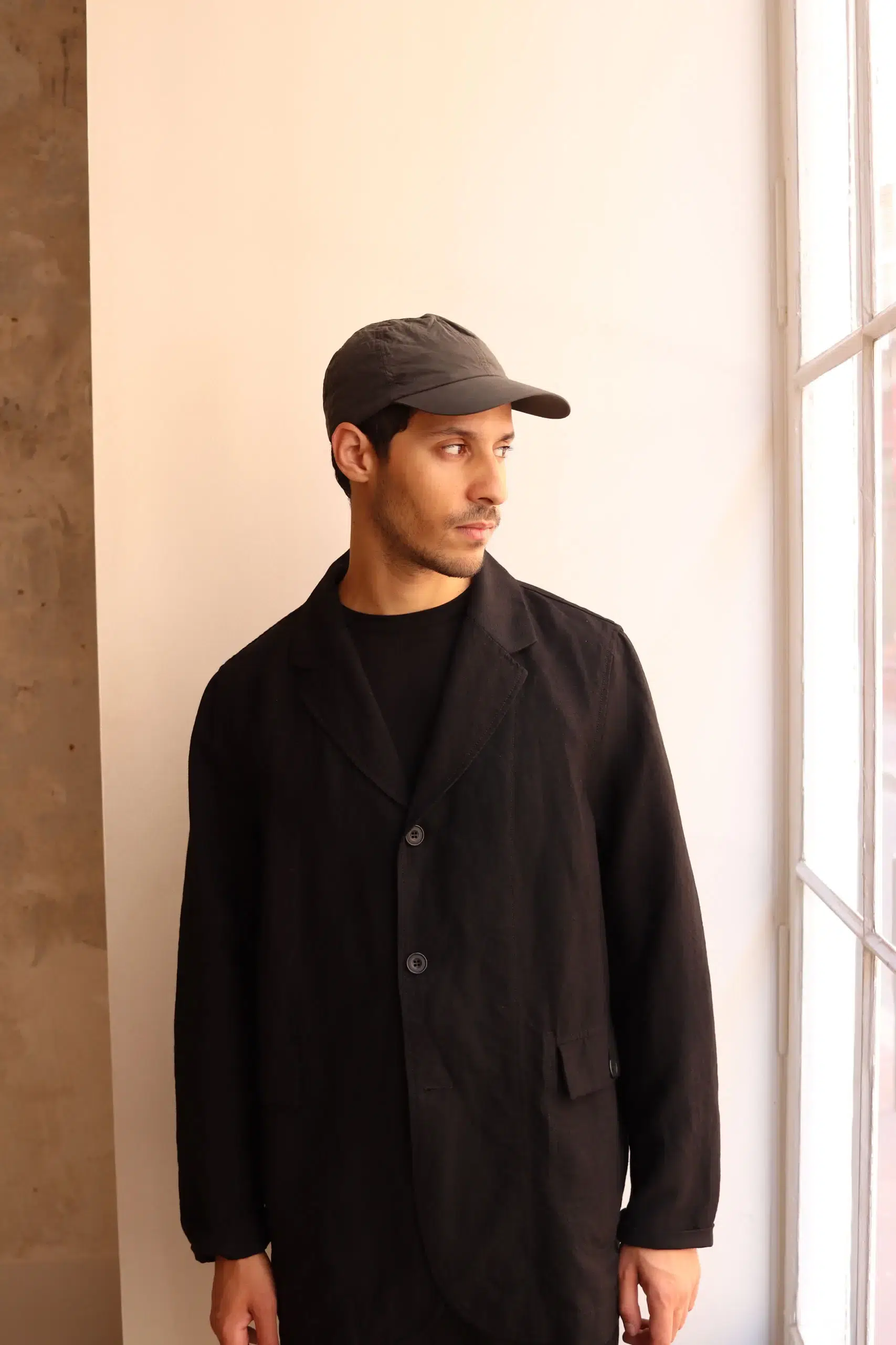 COMESANDGOES - COTTON SILK CAP NO.301406 - CHARCOAL