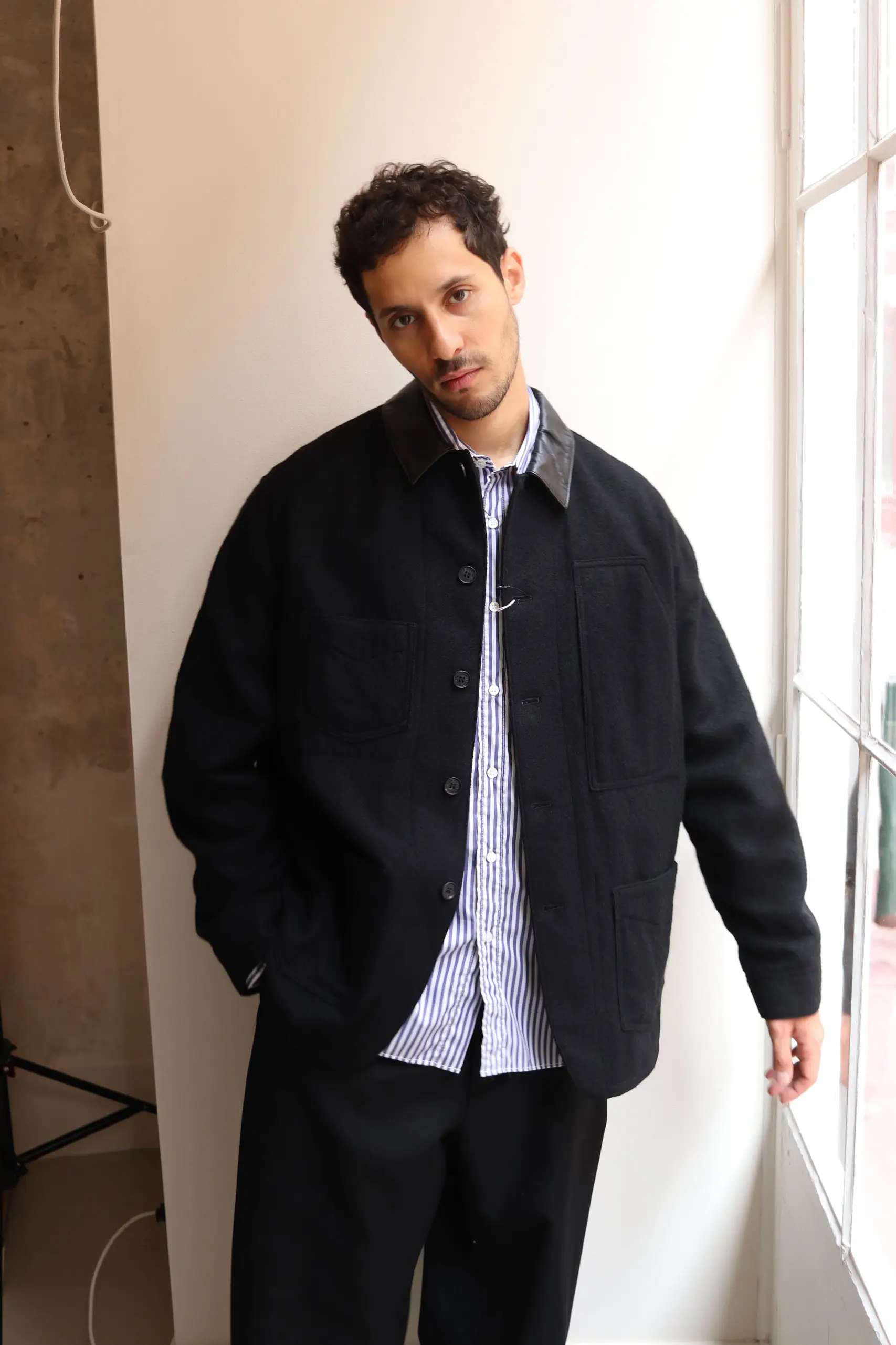 Comme Des Garçons Homme - MEN'S JACKET HR-J020-051 - CHARCOAL X BLA