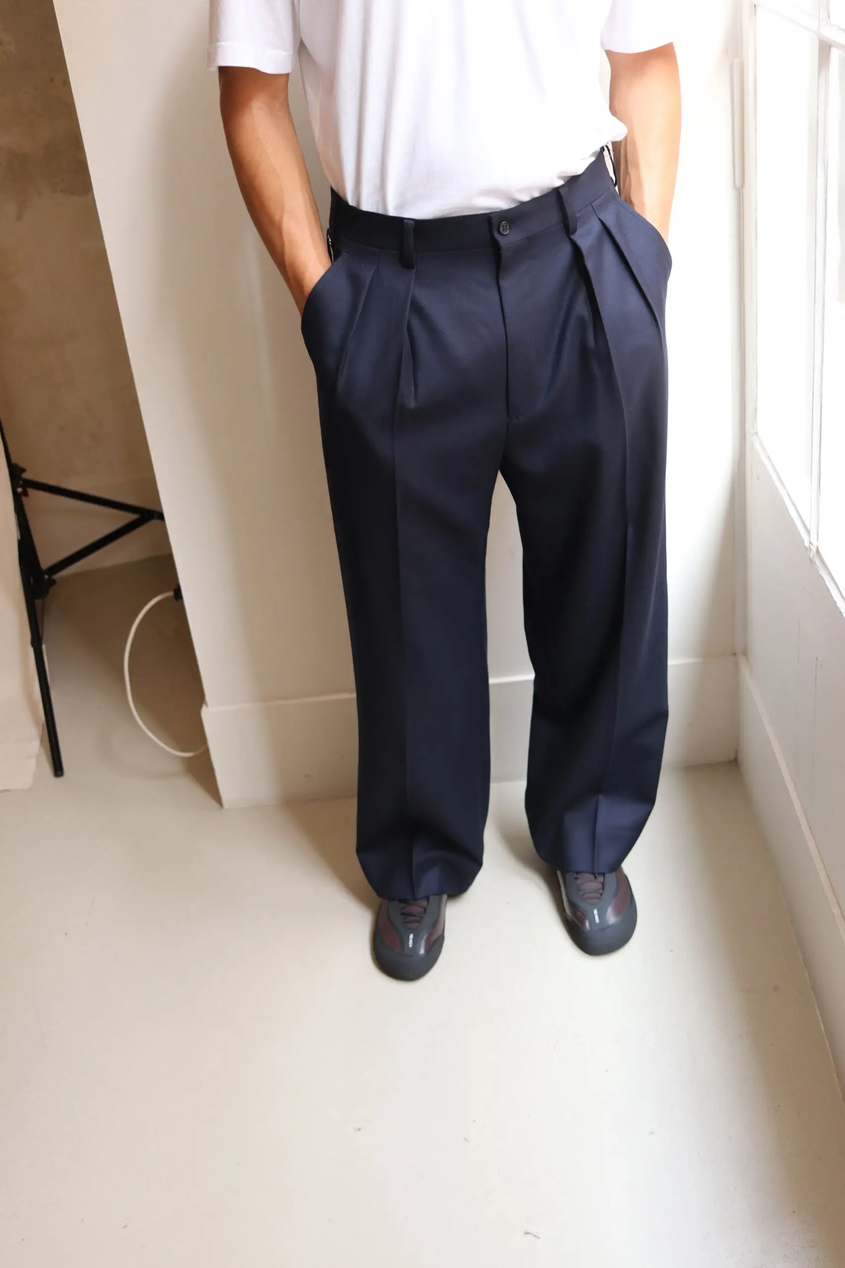 Comme Des Garçons Homme - MEN'S PANTS HR-P011-051 - NAVY