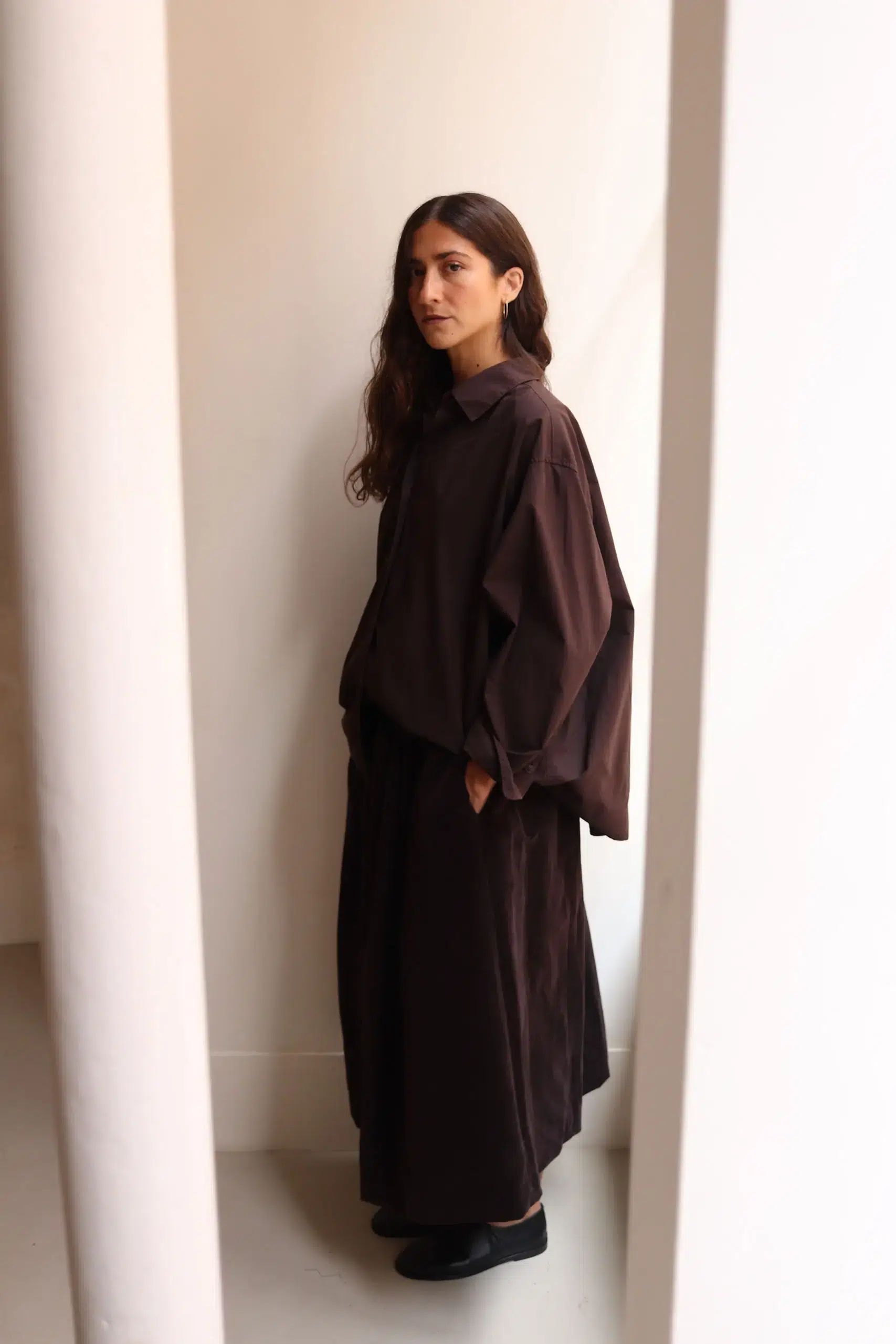 Casey Casey - GHOSTY SKIRT 27FJ259 - DARK BROWN