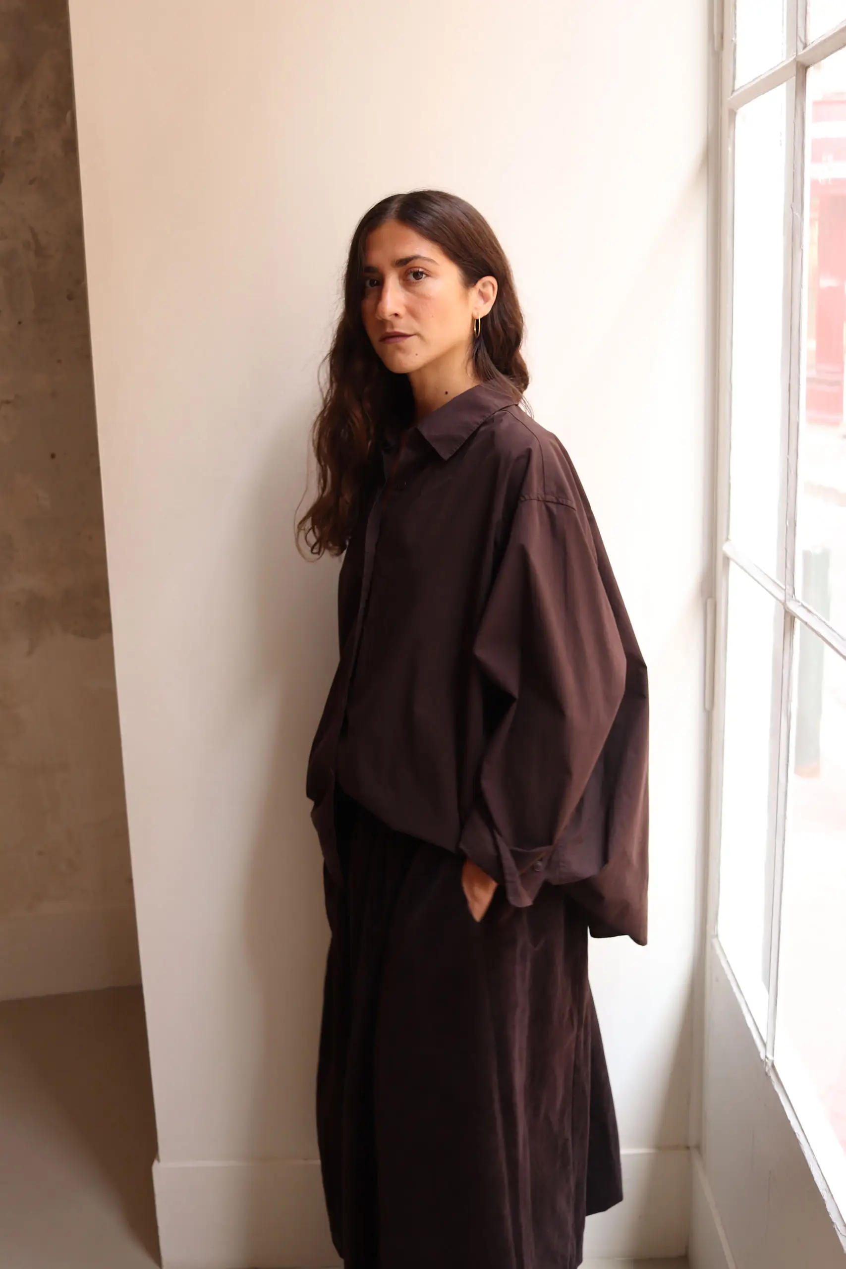 Casey Casey - NAOMI SHIRT 27FC474 - DARK BROWN