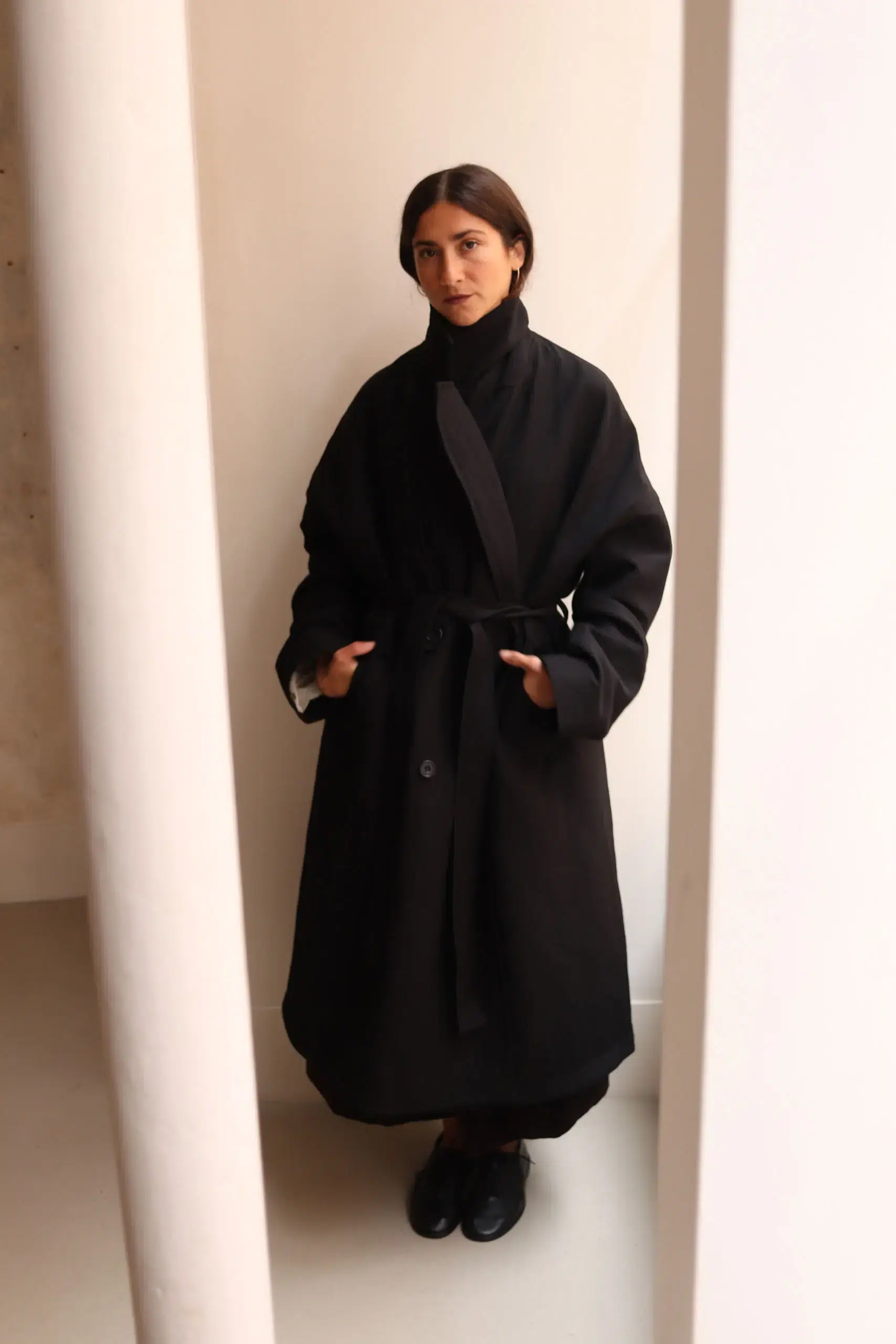 Casey Casey - MOON COAT 27HM253 - BLACK