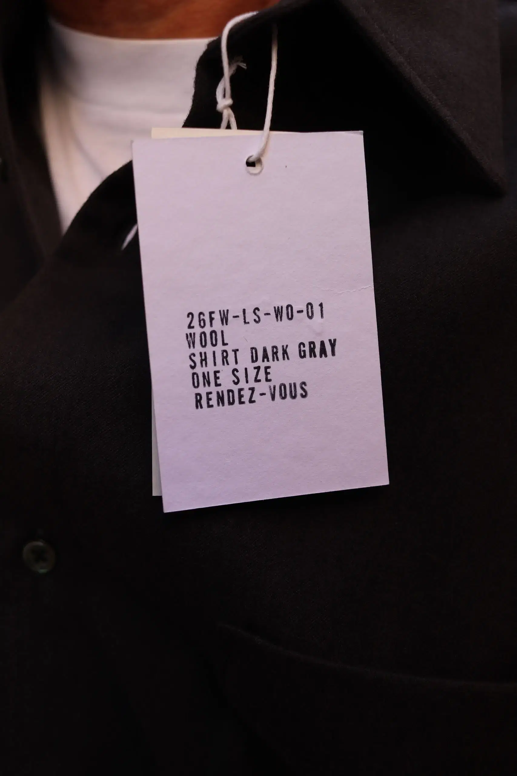 De Dam Foundation - Wool Shirt 26FW-LS-W0-01 - Dark Grey