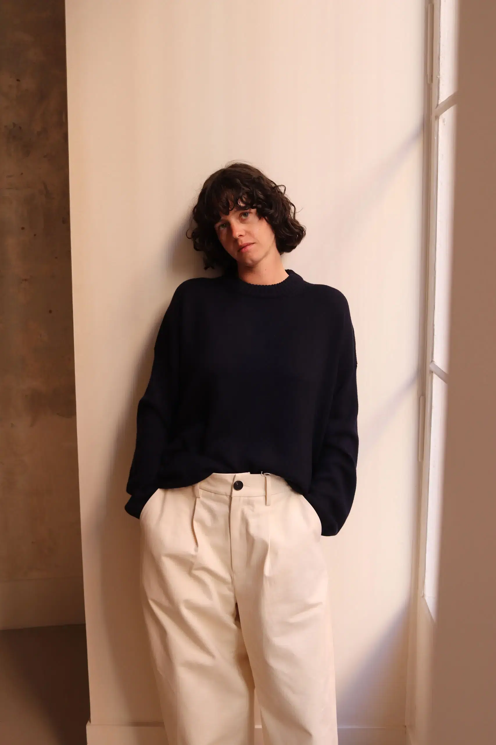 De Dam Foundation - Virgin Wool Crewneck 26FW-CS-WV-01 - Navy