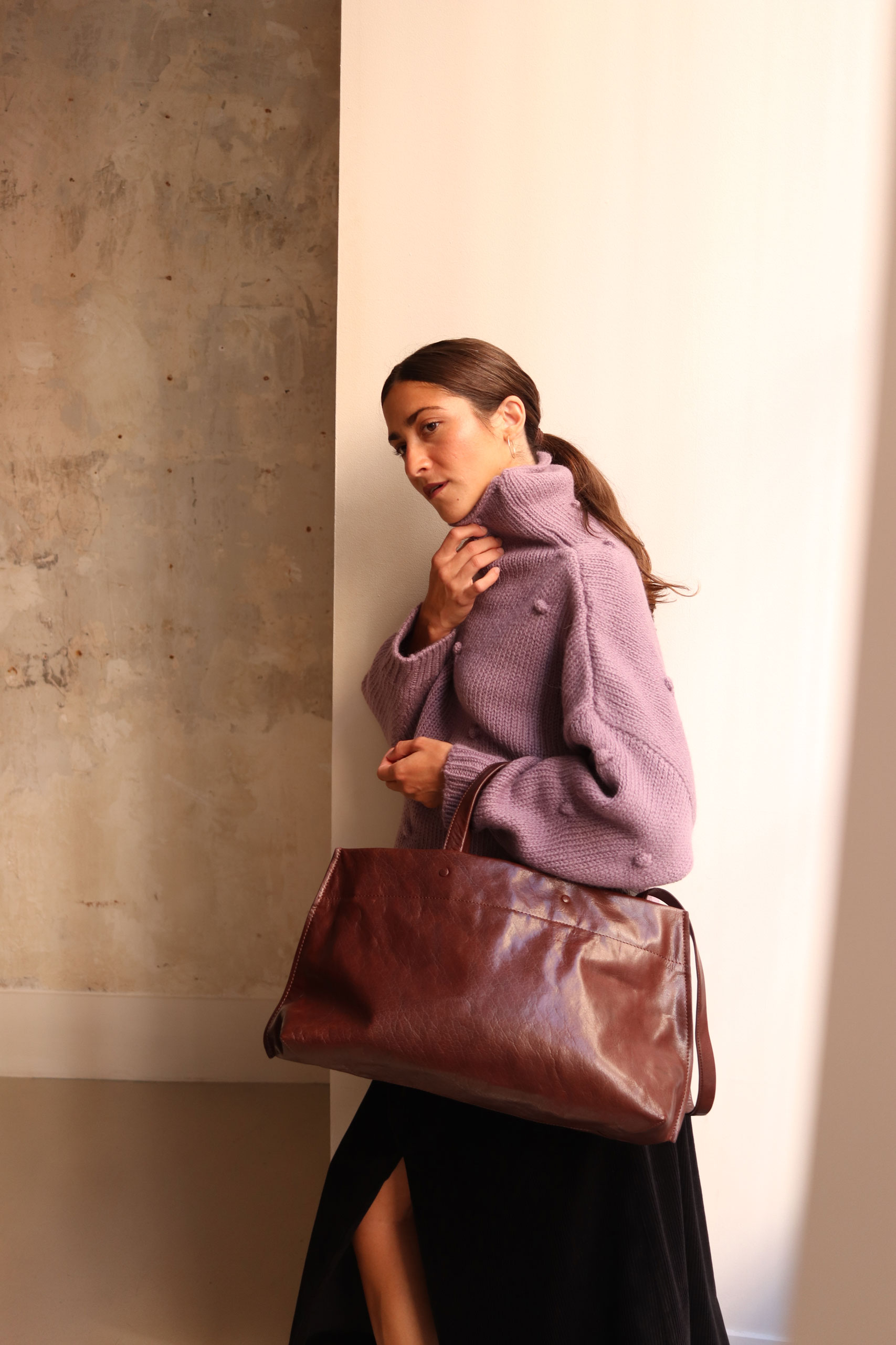 LIHANN GEORGE - ELLI CRUSHED GRAIN - OXIDIZED BROWN