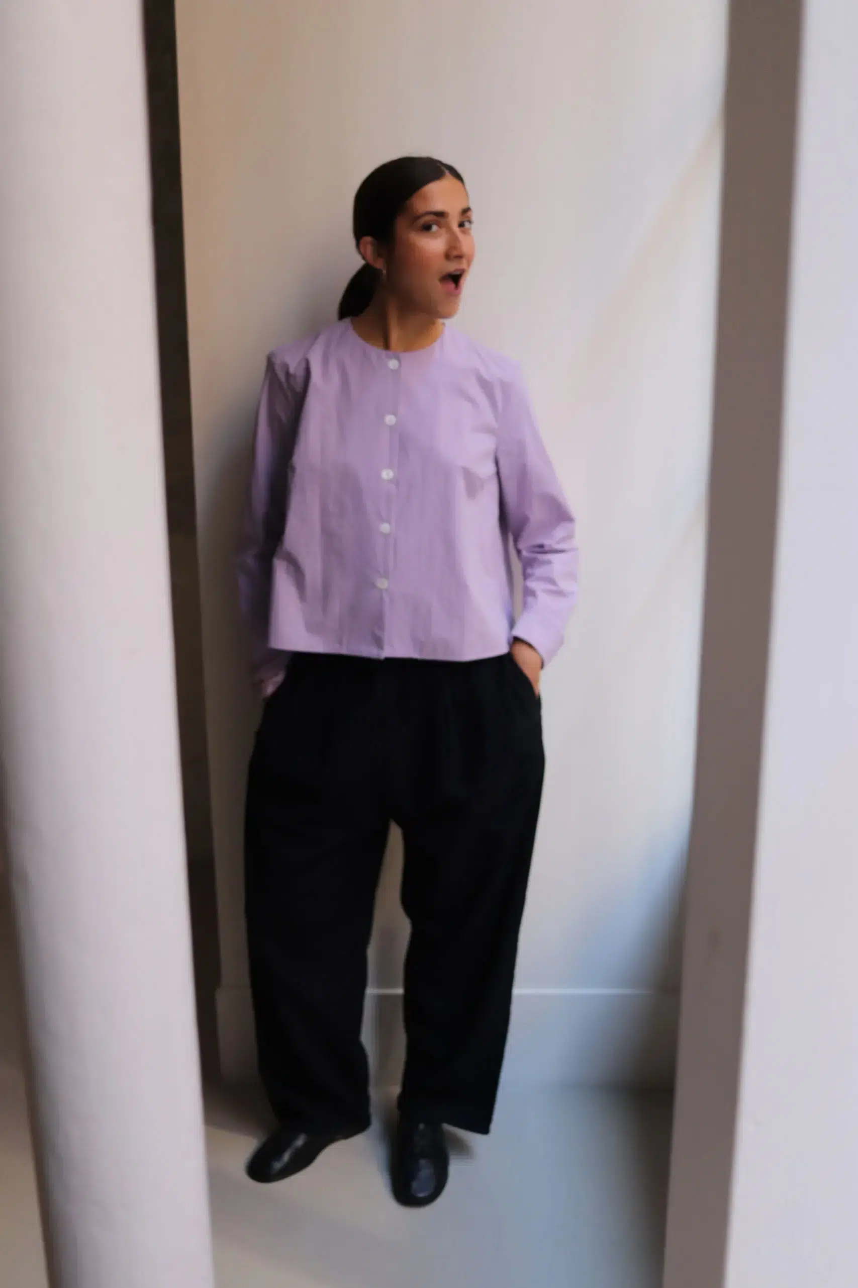 Eleph - Enni Blouse C10.01.01.05 - Purple Cotton