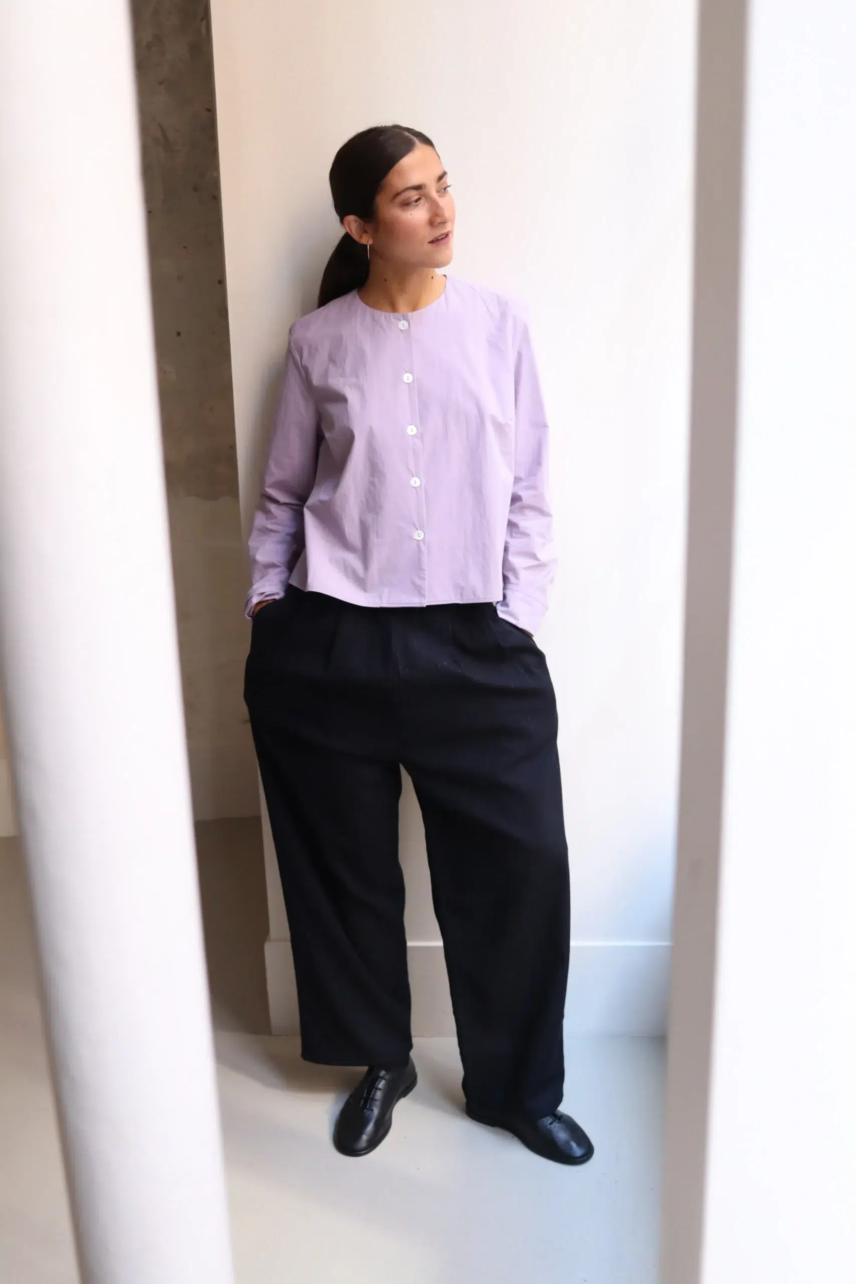 Eleph - Luce Trouser EL.C10.01.02.08 - Black Pinstripe