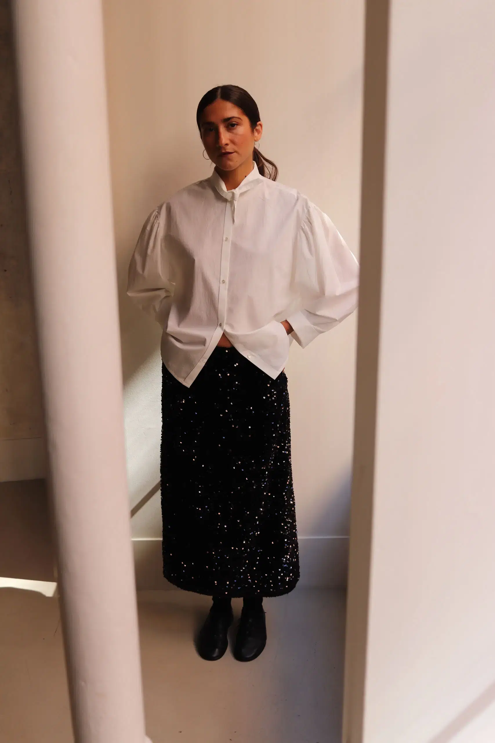 Eleph - Penny Skirt C10.01.05.04 - Black Shine