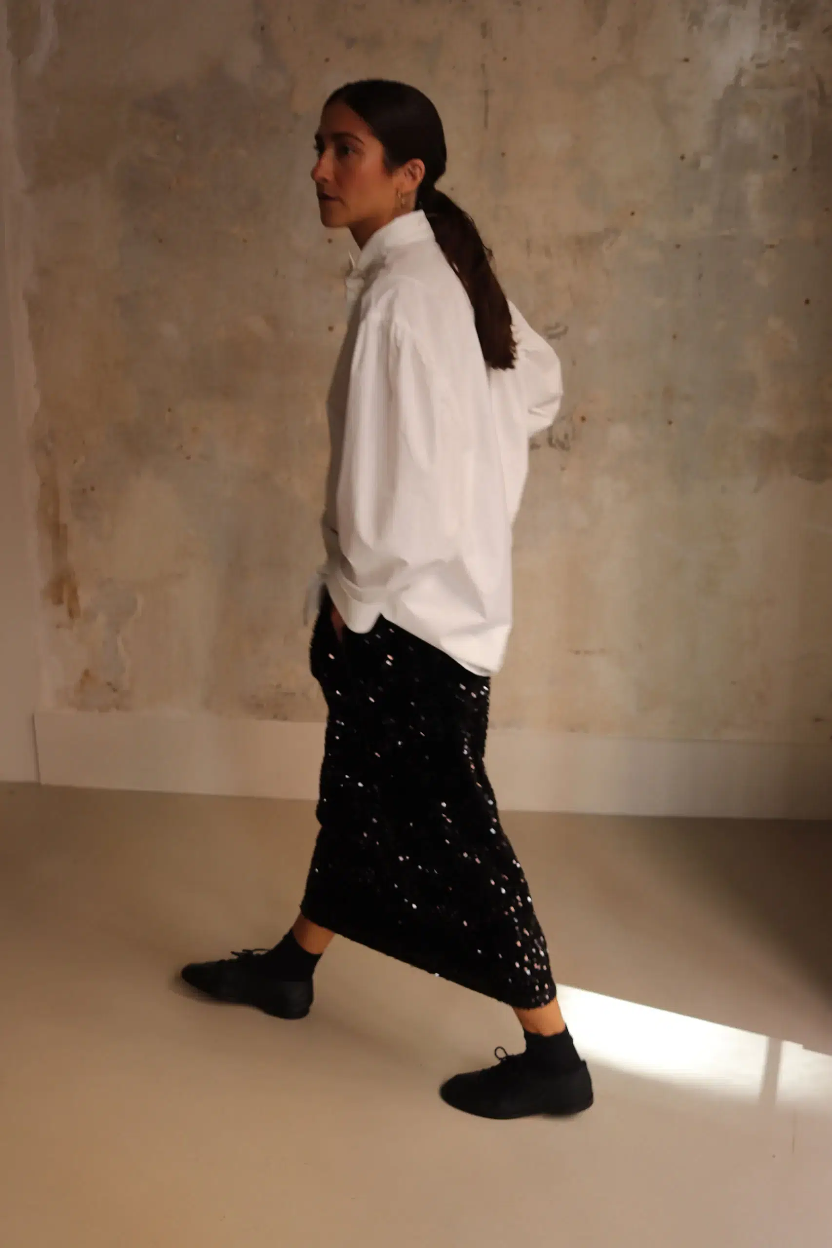 Eleph - Penny Skirt C10.01.05.04 - Black Shine