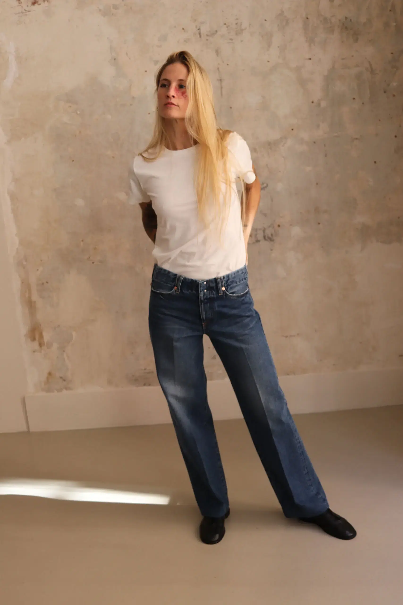 Tanaka - THE JEAN TROUSERS (LOW RISE) ST-2L-VB - VINTAGE BLUE