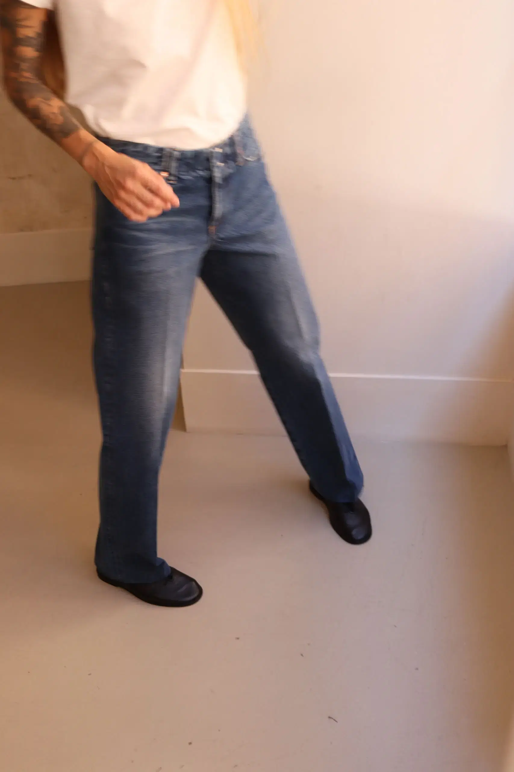 Tanaka - THE JEAN TROUSERS (LOW RISE) ST-2L-VB - VINTAGE BLUE