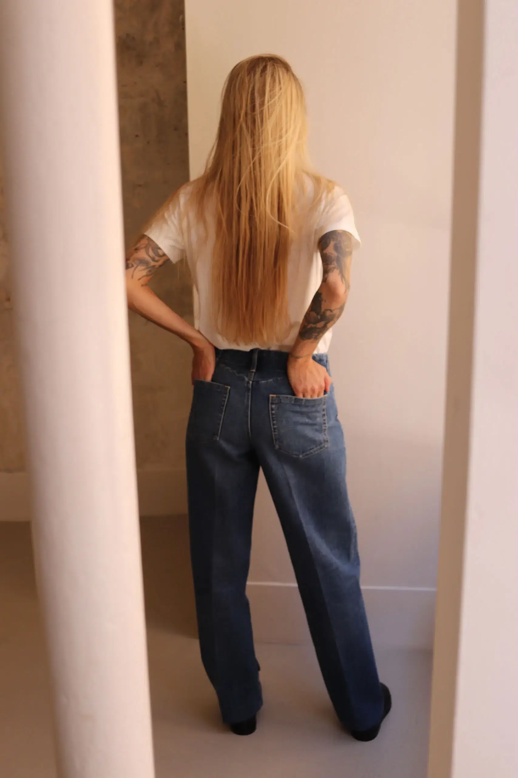 Tanaka - THE JEAN TROUSERS (LOW RISE) ST-2L-VB - VINTAGE BLUE