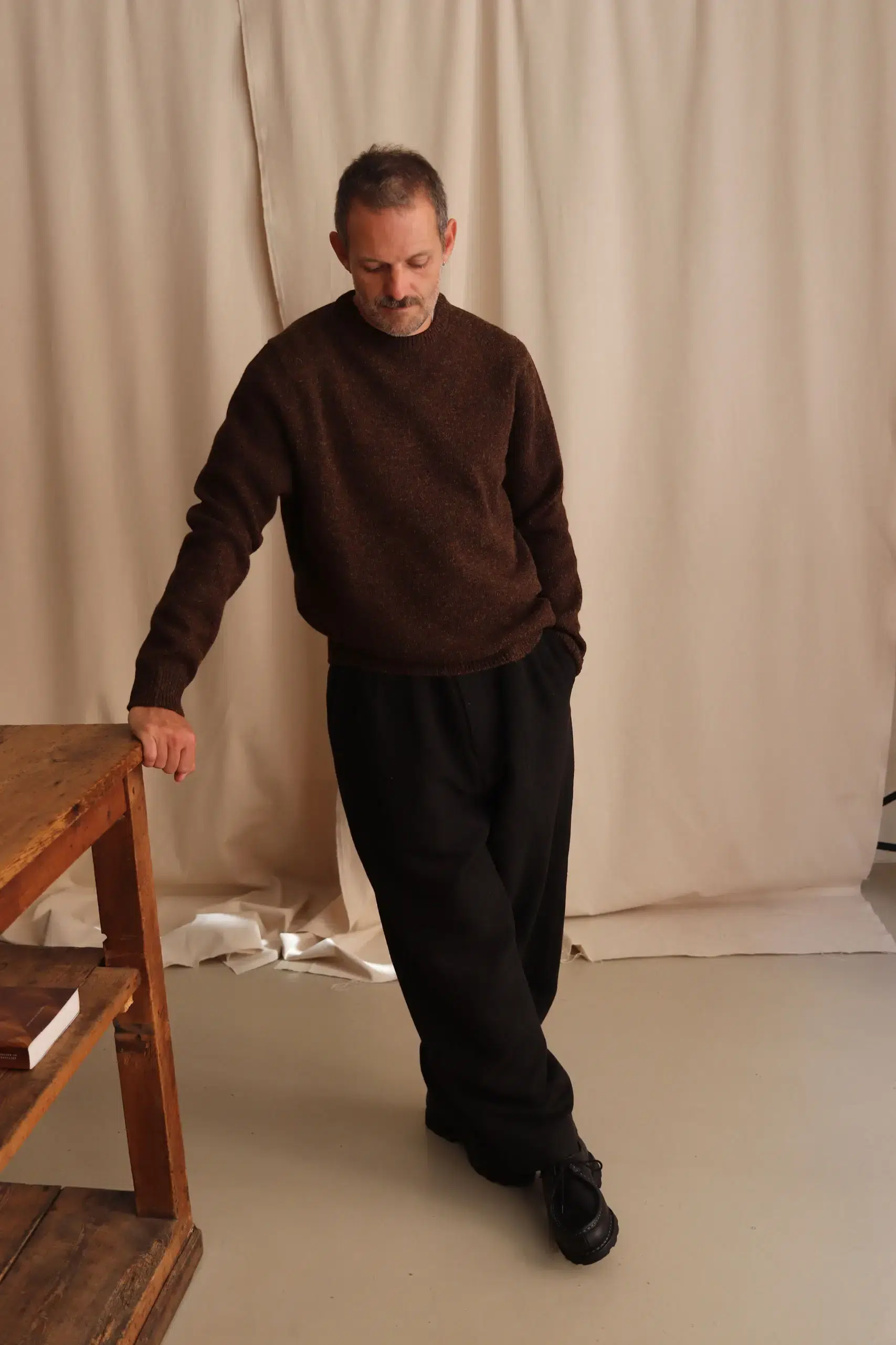 Evan Kinori - Crewneck Sweater - Dark Olive