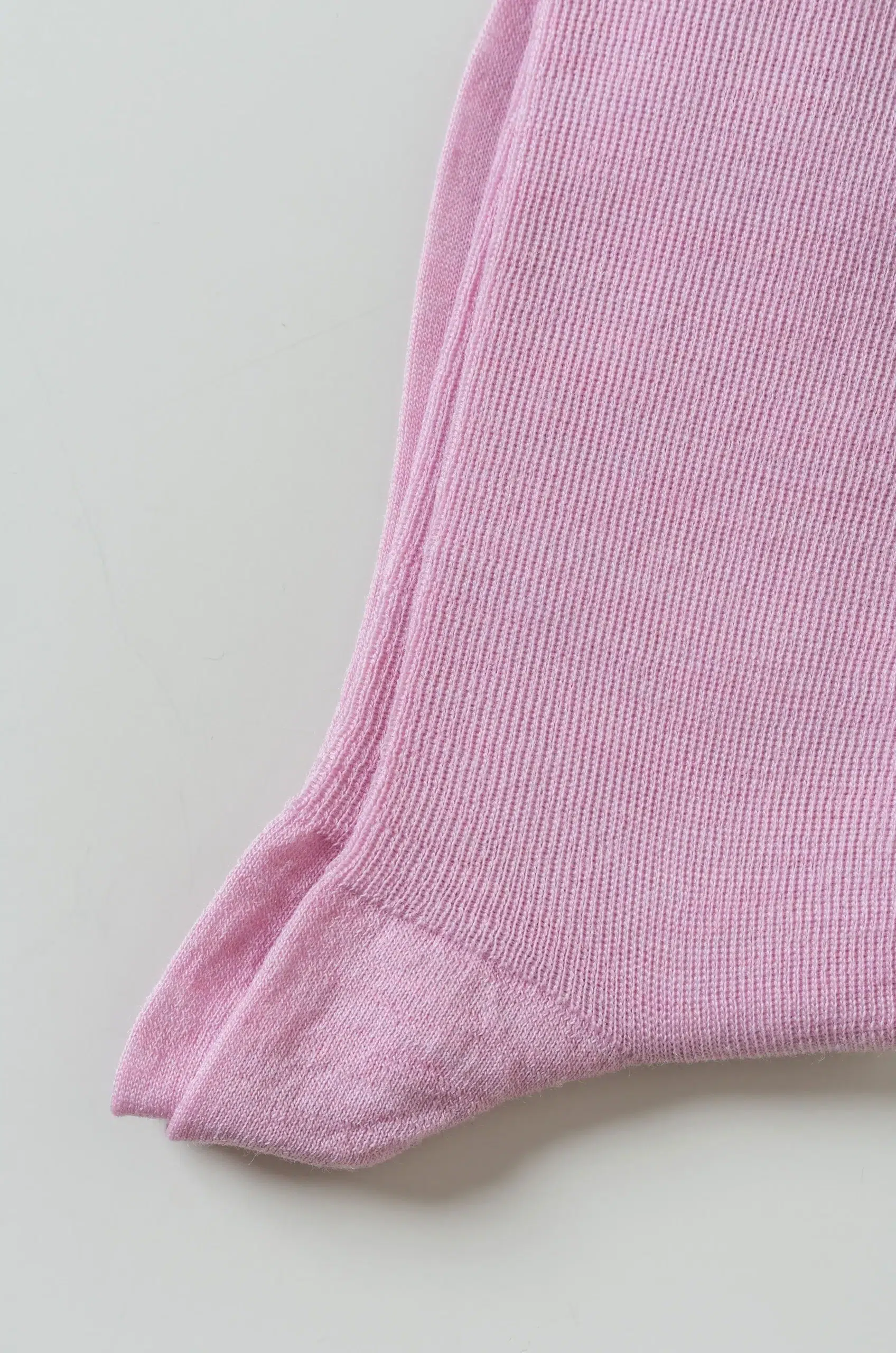 BABACO - Wool Fine Ribbed Socks BA02-B60W - Powder Pink