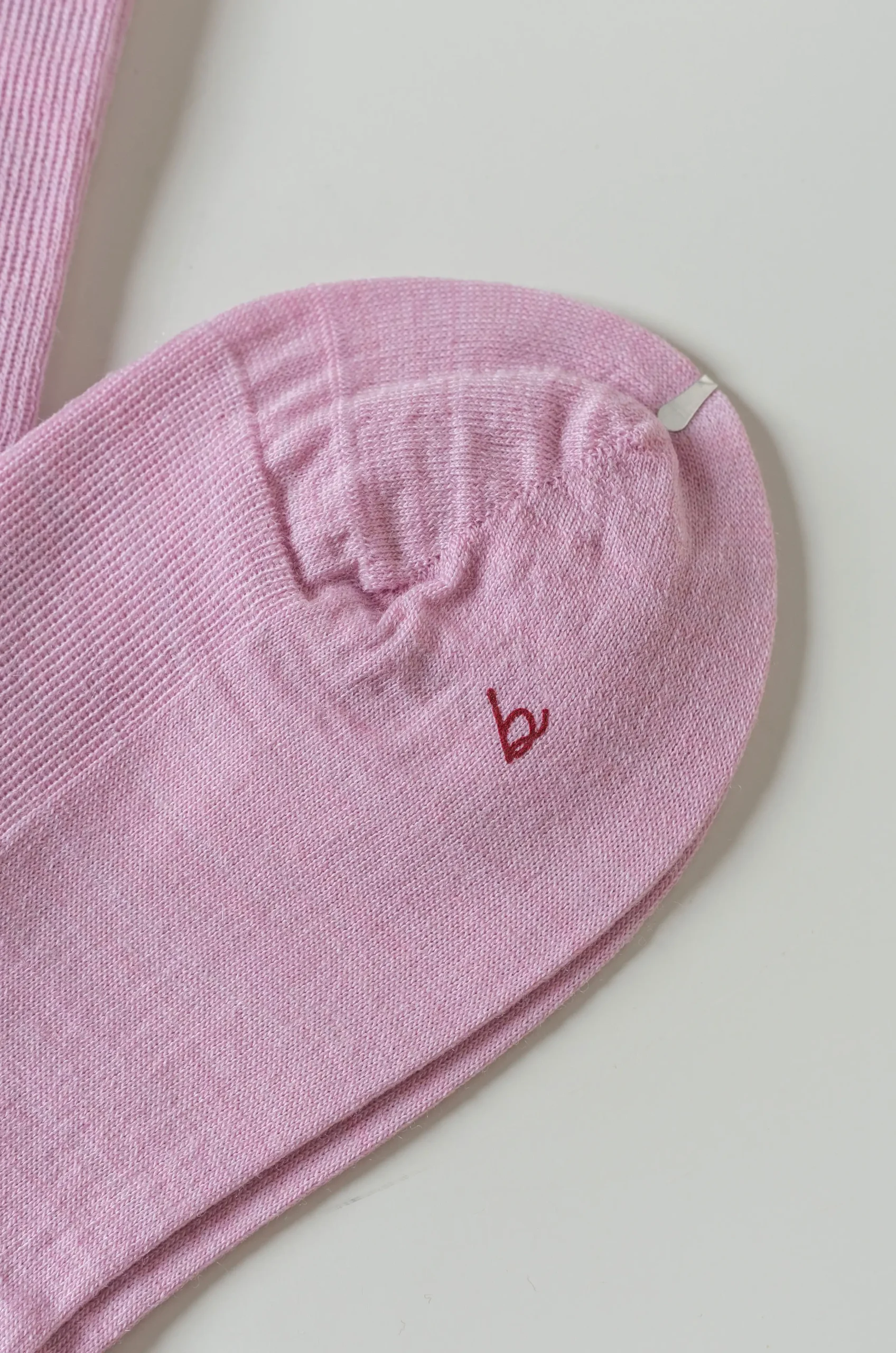 BABACO - Wool Fine Ribbed Socks BA02-B60W - Powder Pink