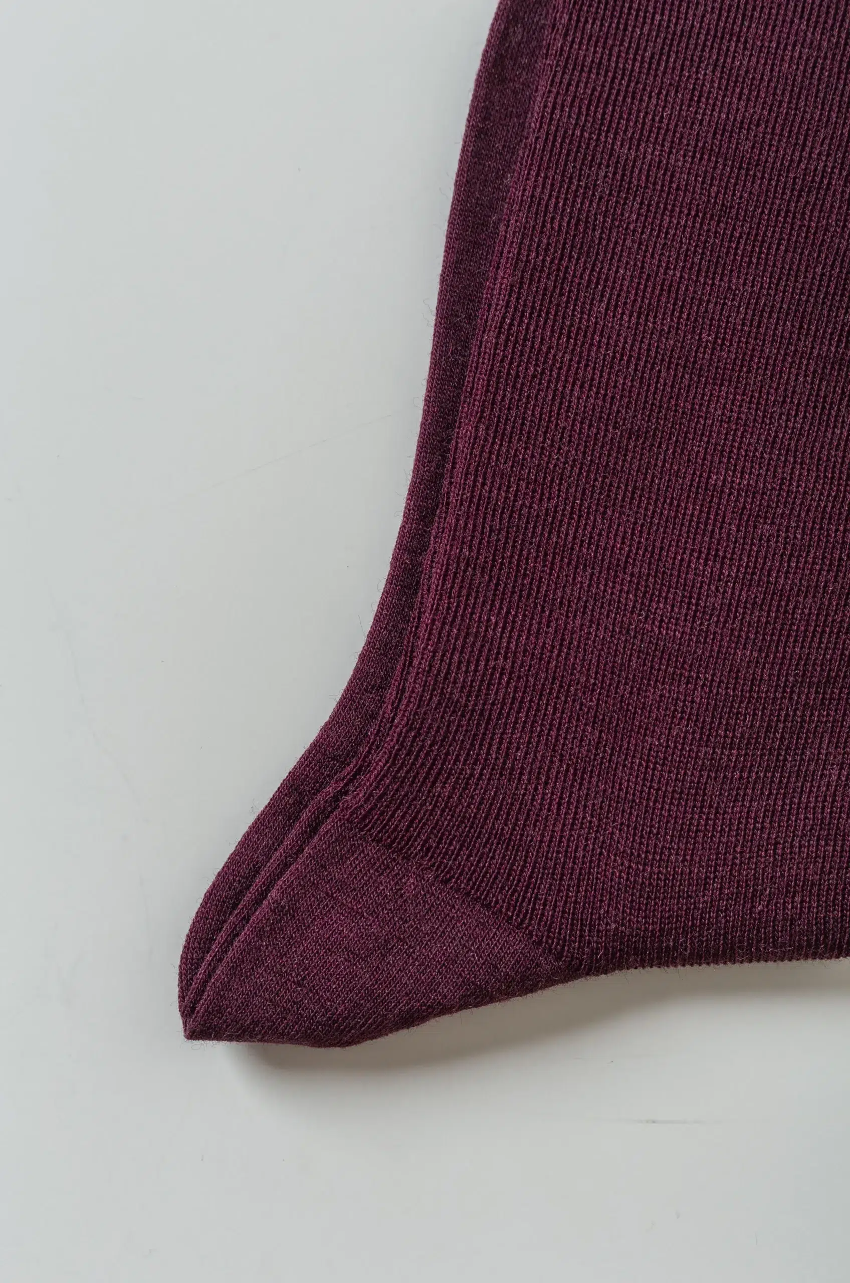 BABACO - Wool Fine Ribbed Socks BA02-B60W - Burgundy