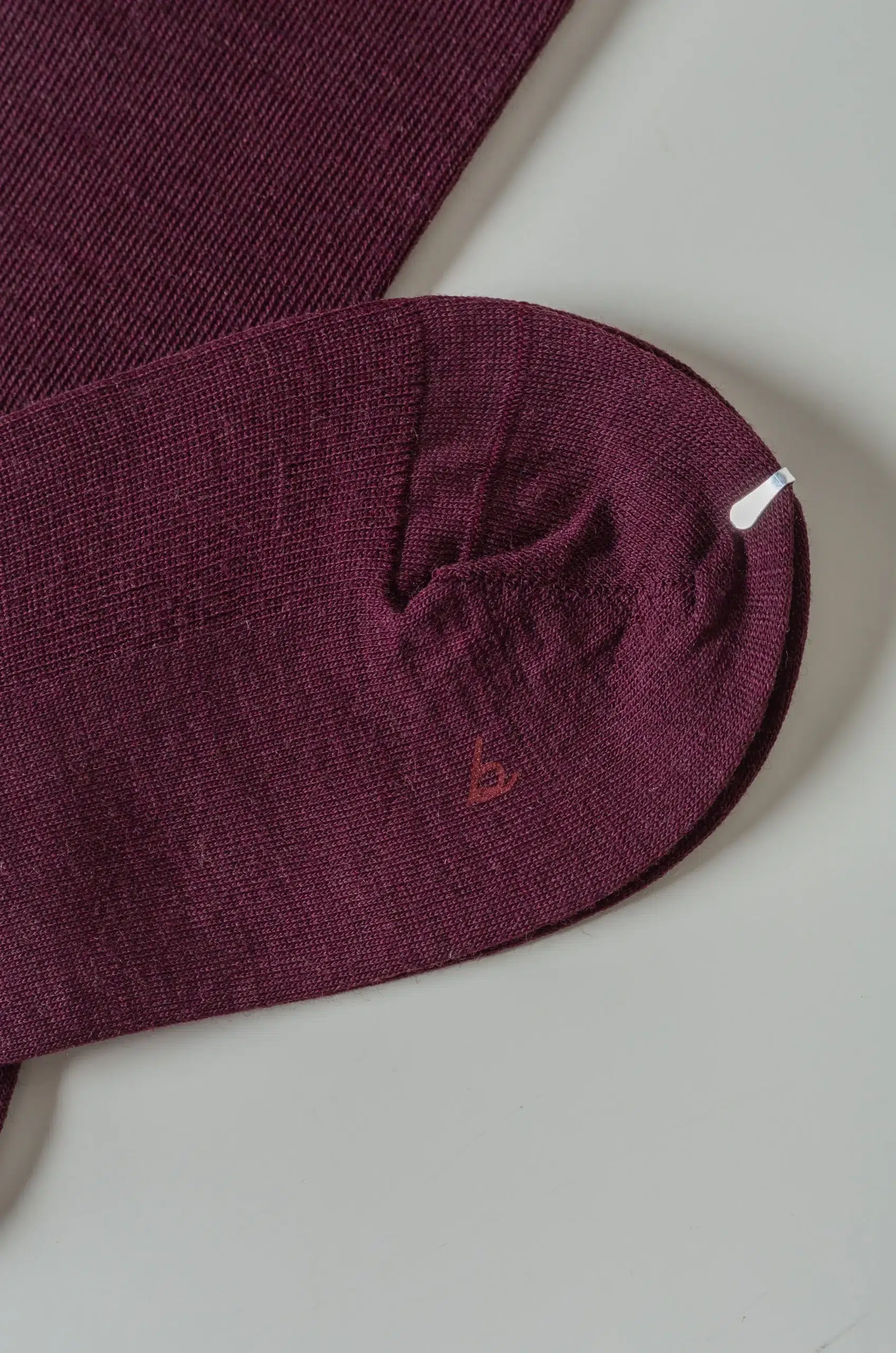 BABACO - Wool Fine Ribbed Socks BA02-B60W - Burgundy