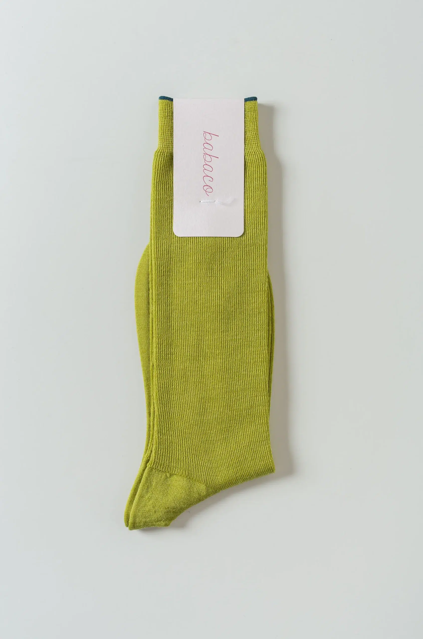 BABACO - Wool Fine Ribbed Socks BA02-B60W - Pear