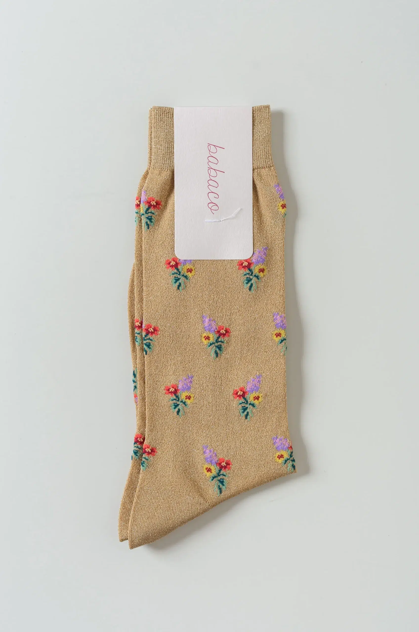 BABACO - Small Bouquet Lurex Socks BA02-BN79LX - Gold