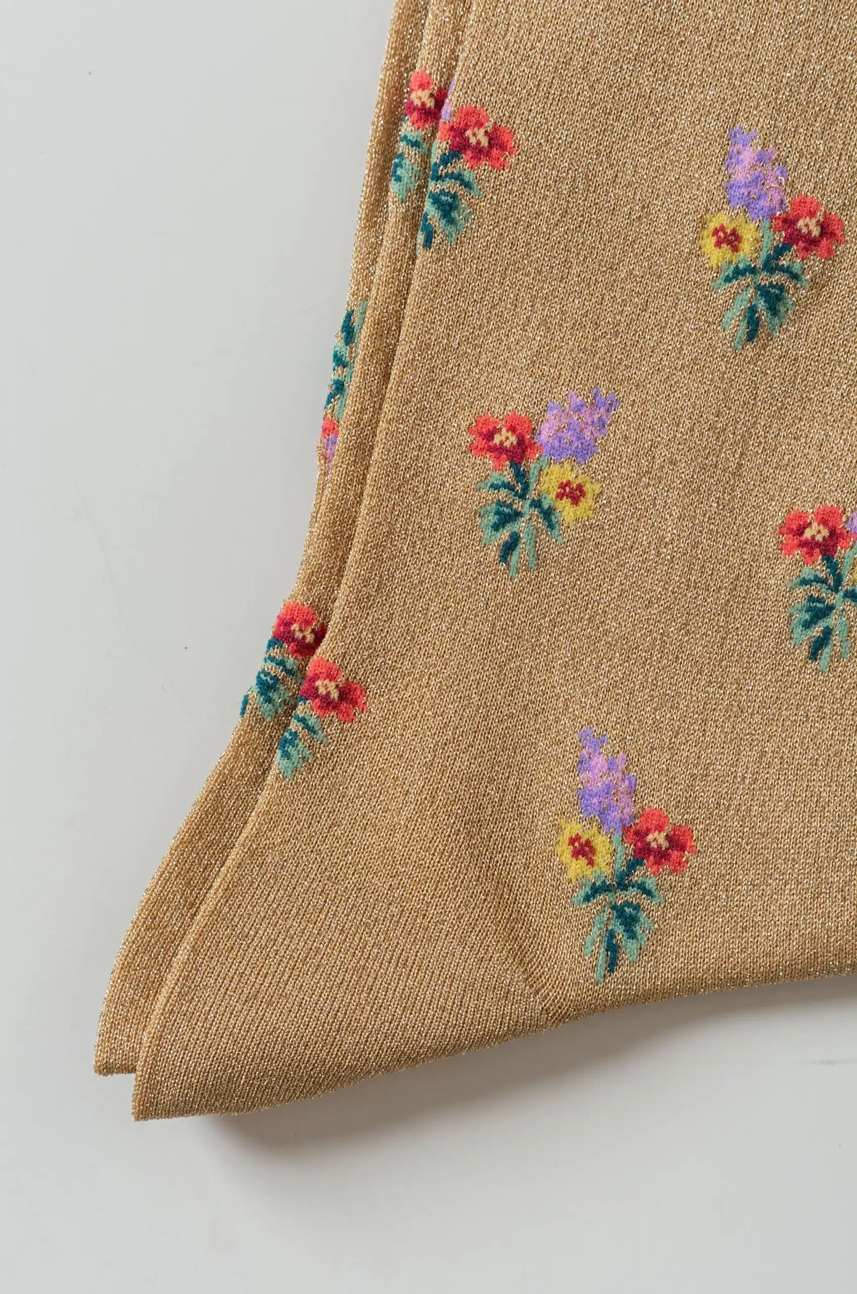 BABACO - Small Bouquet Lurex Socks BA02-BN79LX - Gold