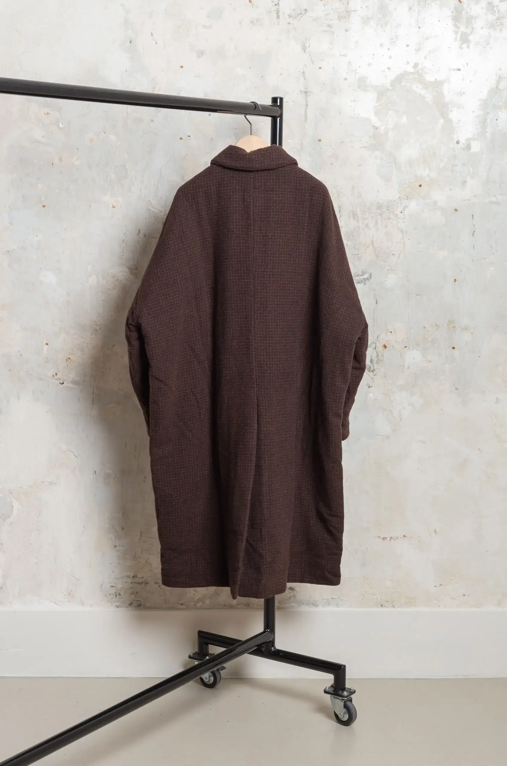 Casey Casey - BIG BLOBBY COAT 27FM237 - BROWN CHECK