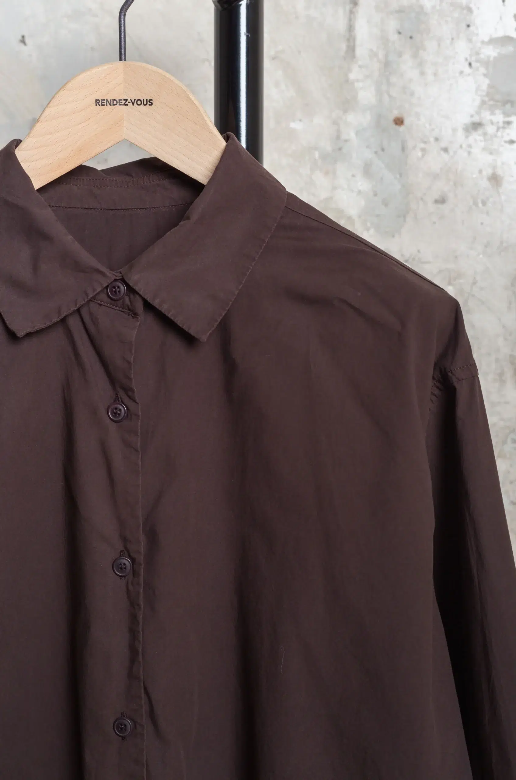 Casey Casey - NAOMI SHIRT 27FC474 - DARK BROWN