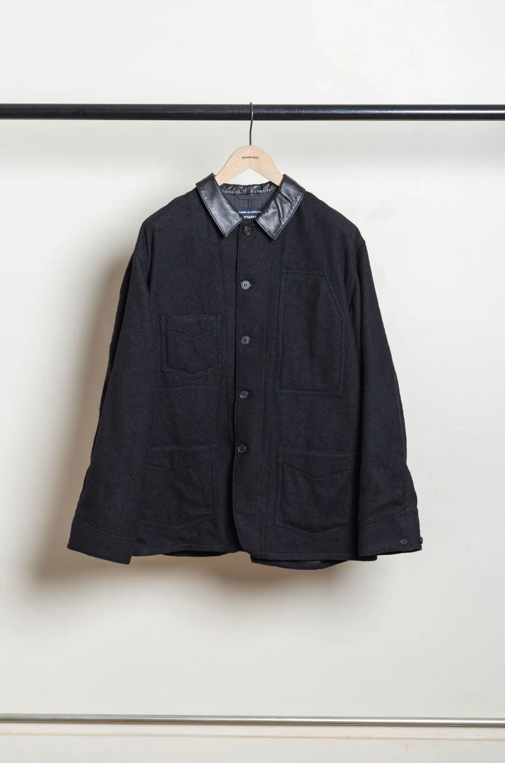 Comme Des Garçons Homme - MEN'S JACKET HR-J020-051 - CHARCOAL X BLA