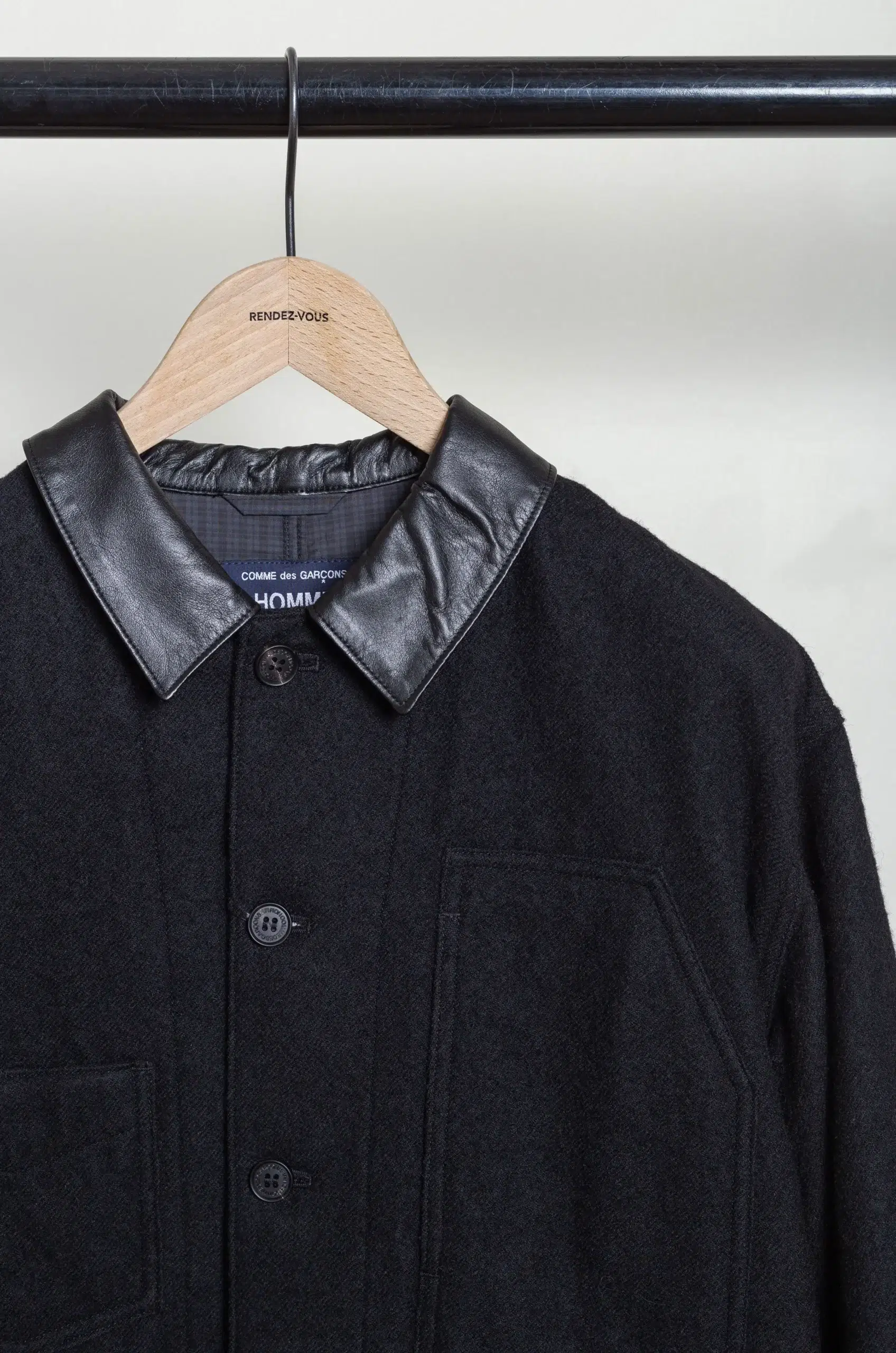 Comme Des Garçons Homme - MEN'S JACKET HR-J020-051 - CHARCOAL X BLA