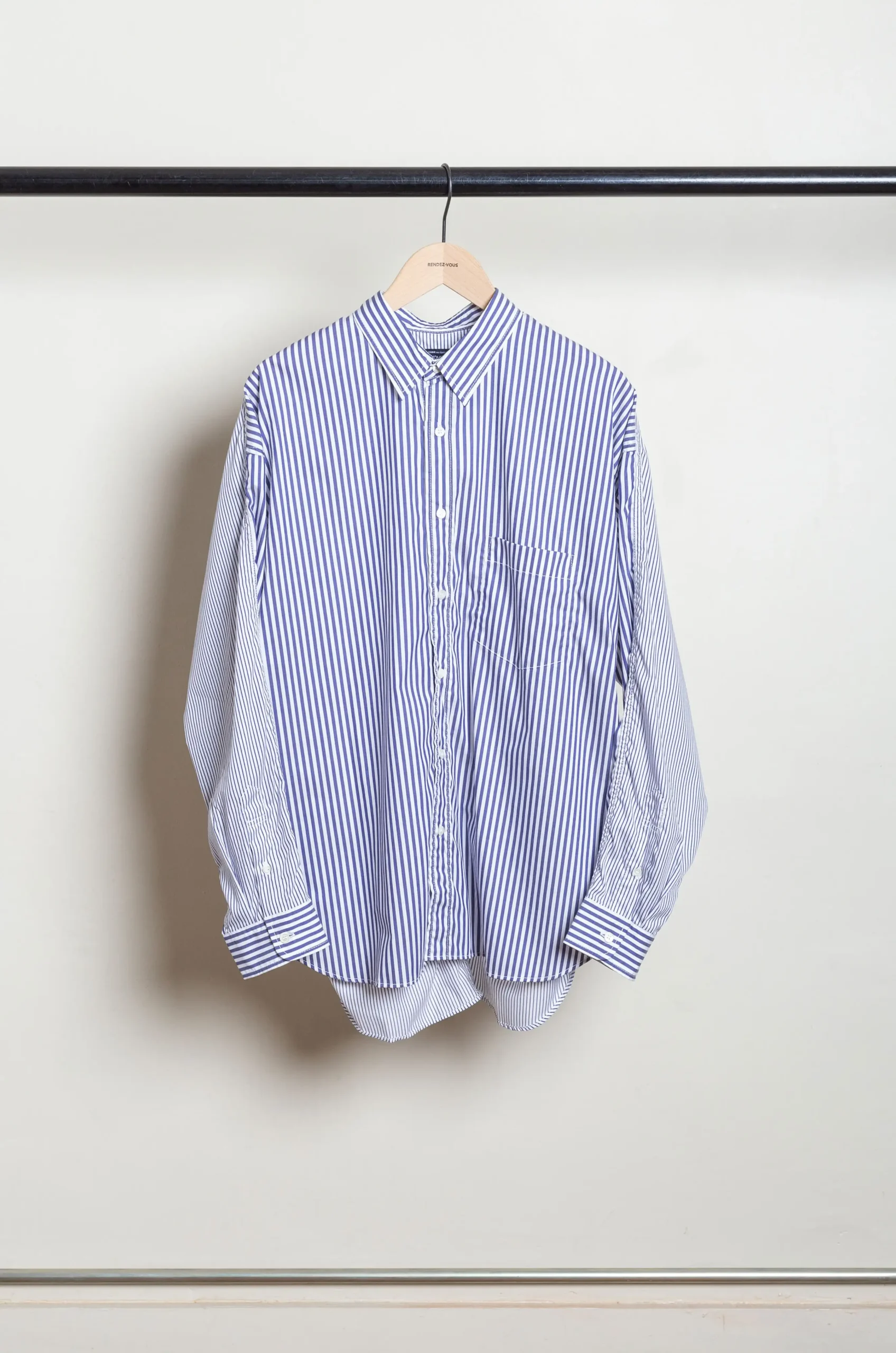 Comme Des Garçons Homme - MEN'S SHIRT HR-B004-051 - NVY/WHT X NVY
